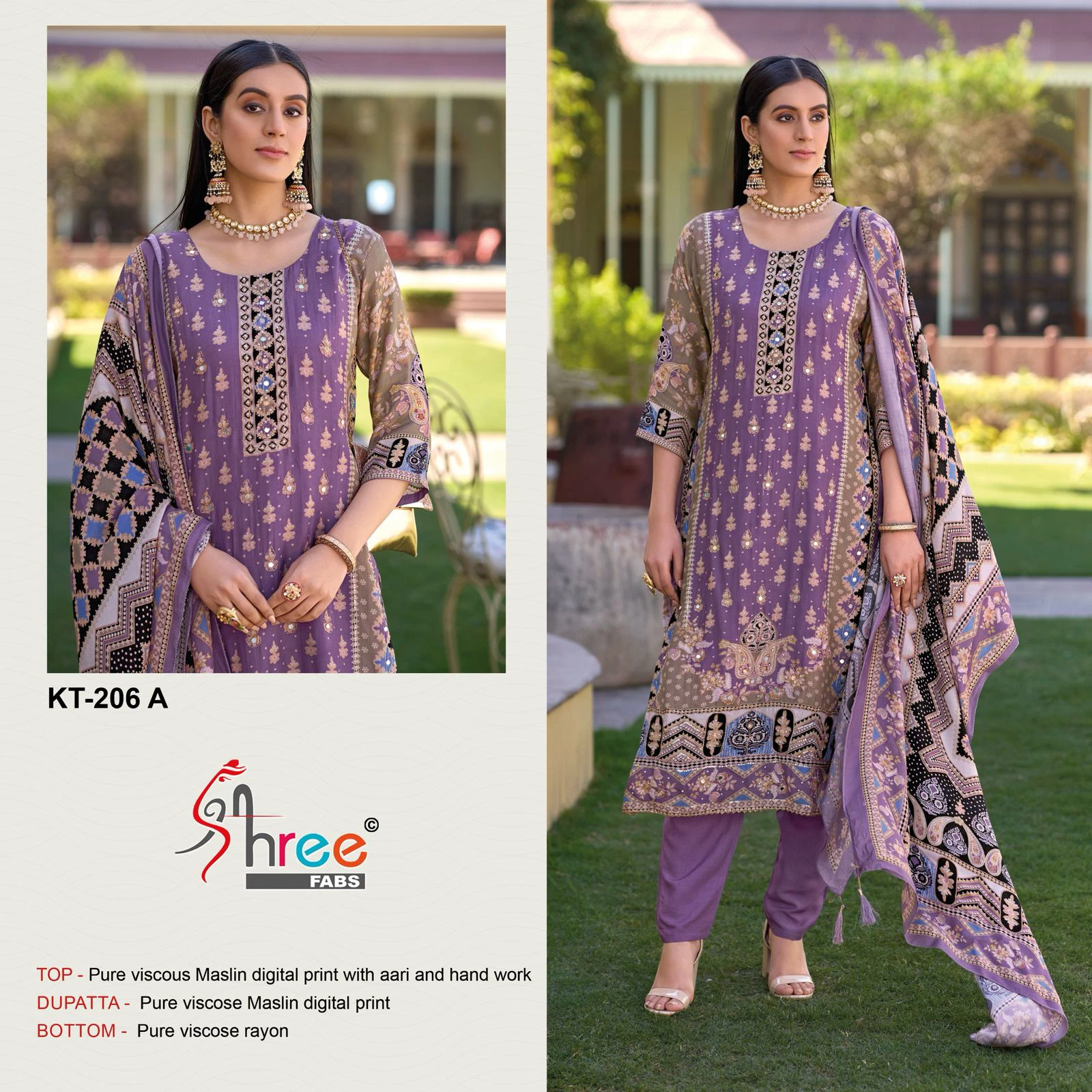 Shree Fab Pakistani Salwar Suits Kt 206