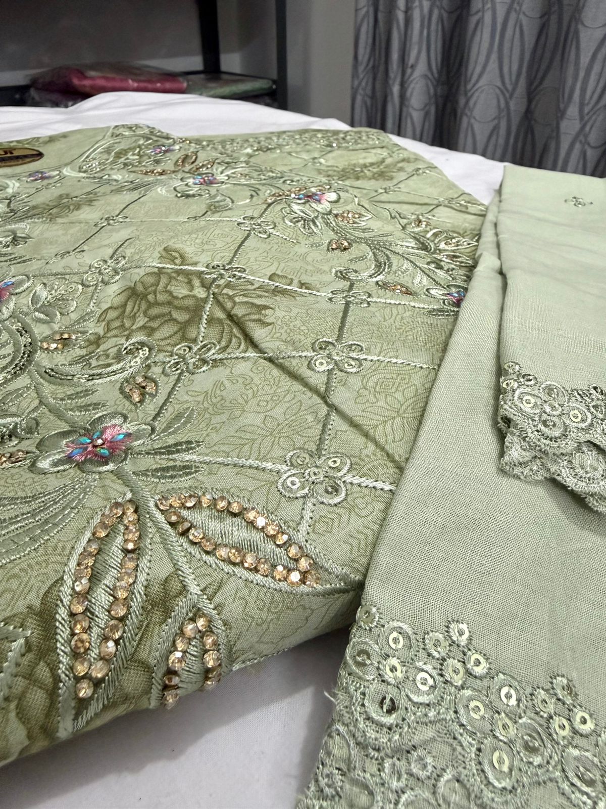 3pc Cotton Stone Work set BI 001 C view 2