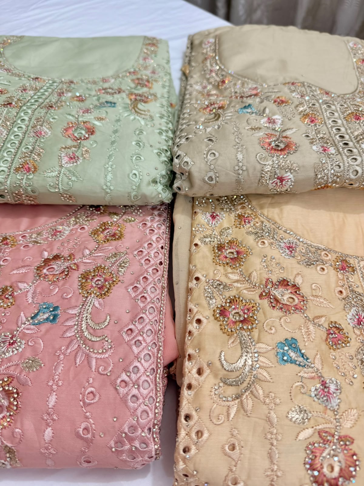 BI-002-B Elegant Silk-Blend 3-Piece Shalwar Kameez view 5