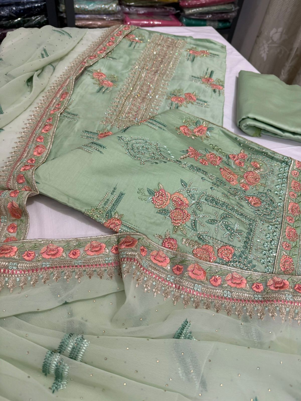 BI 002 A ELEGANT PASTEL COLOURS SHALWA KAMEEZ view 4