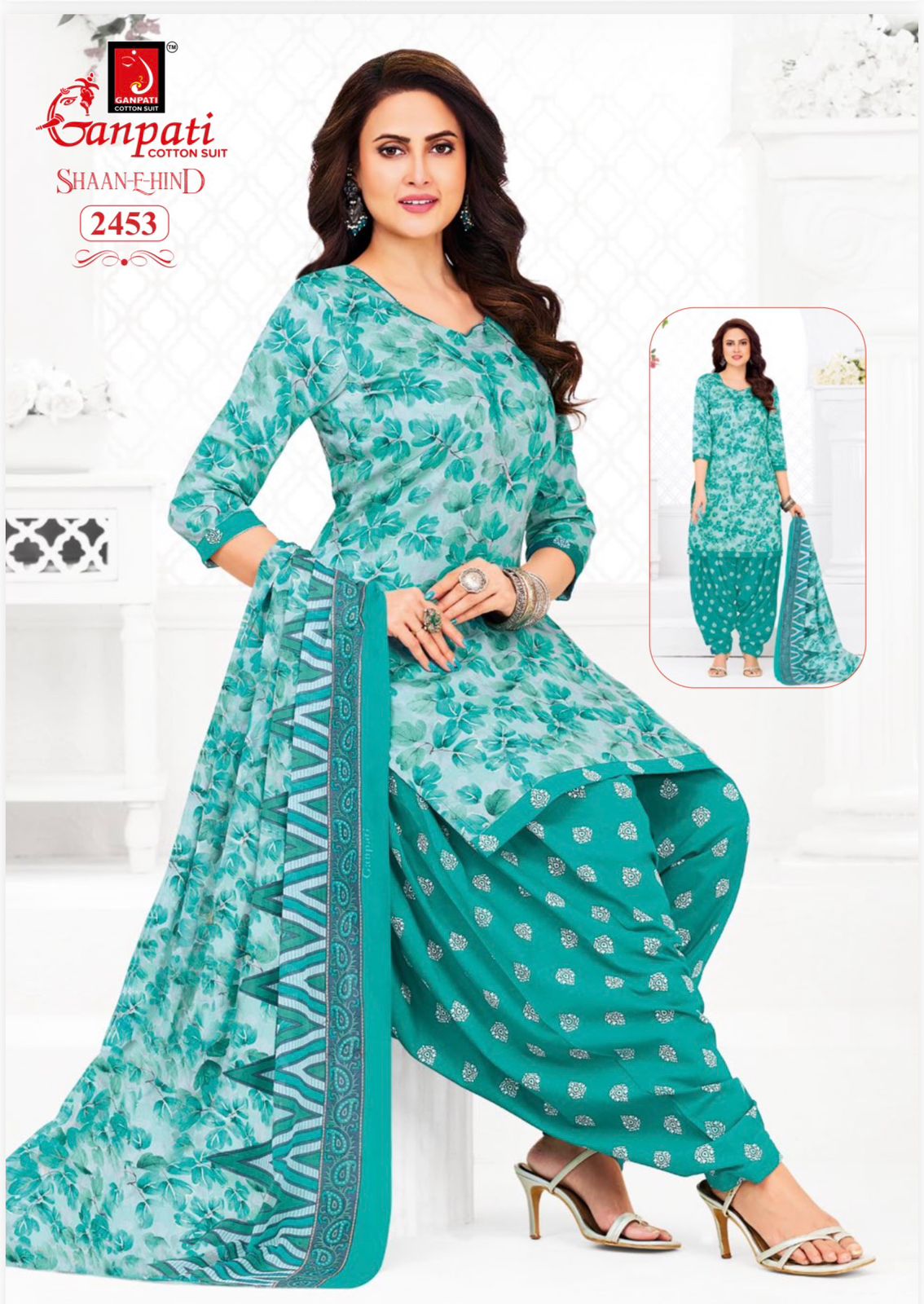 Ganpati Noori cotton 24 view 3