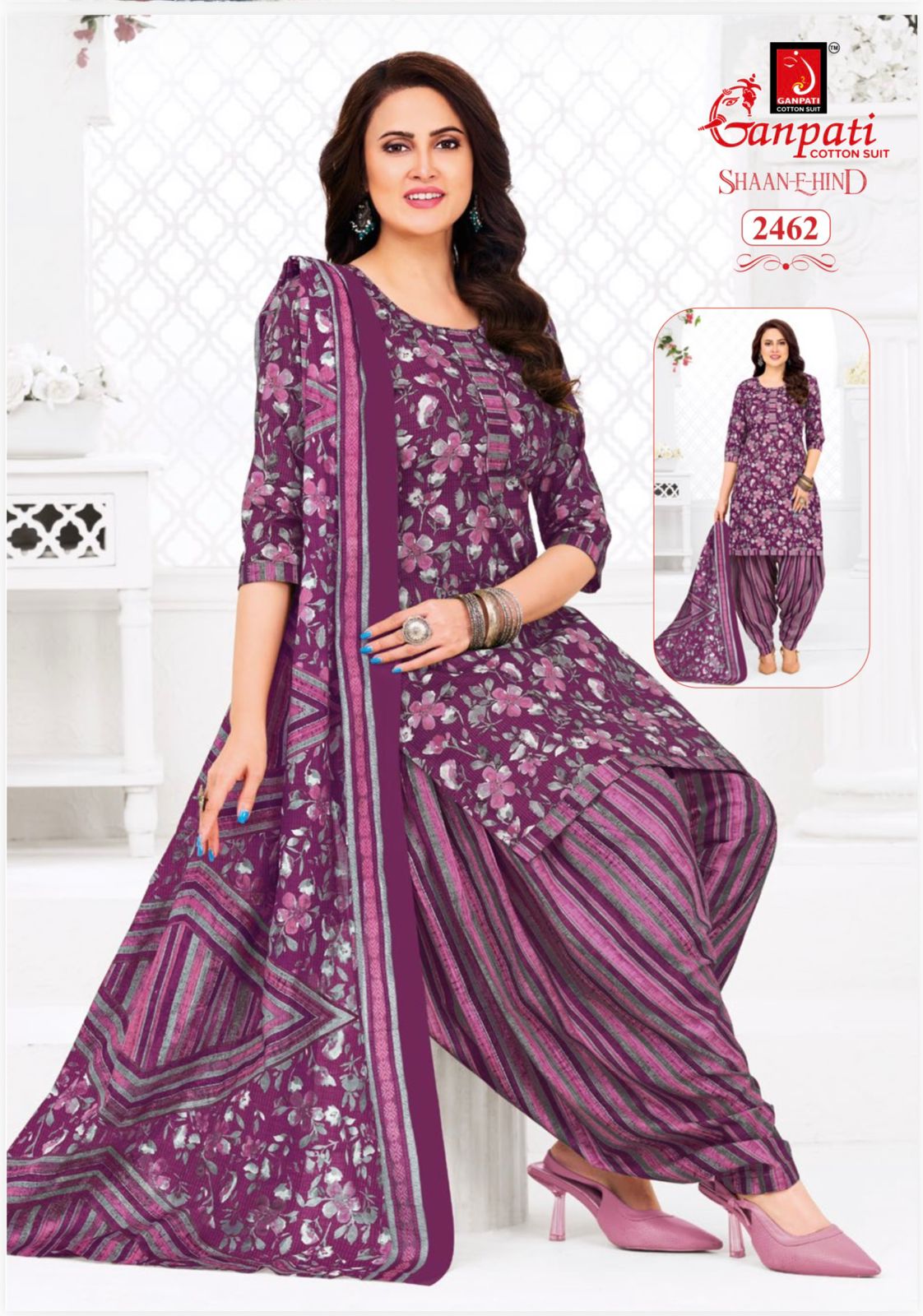 Ganpati Noori cotton 24 view 4