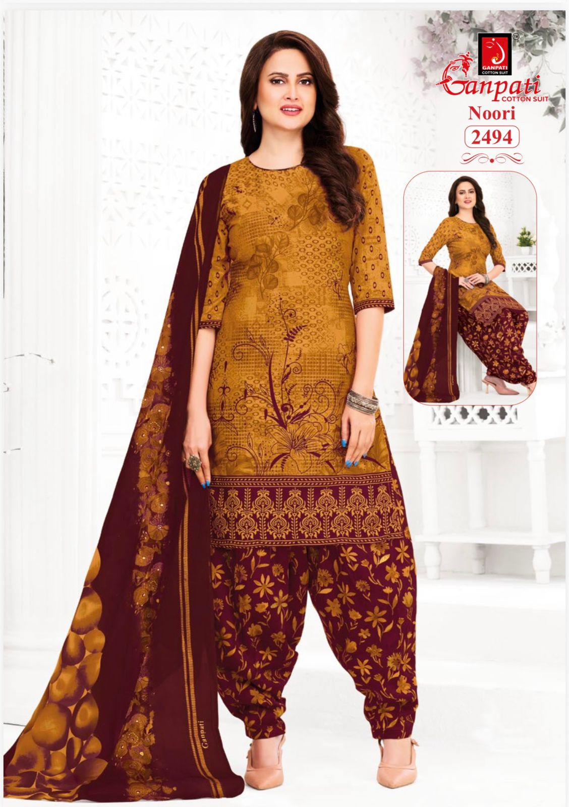 Ganpati Noori cotton 24 view 5