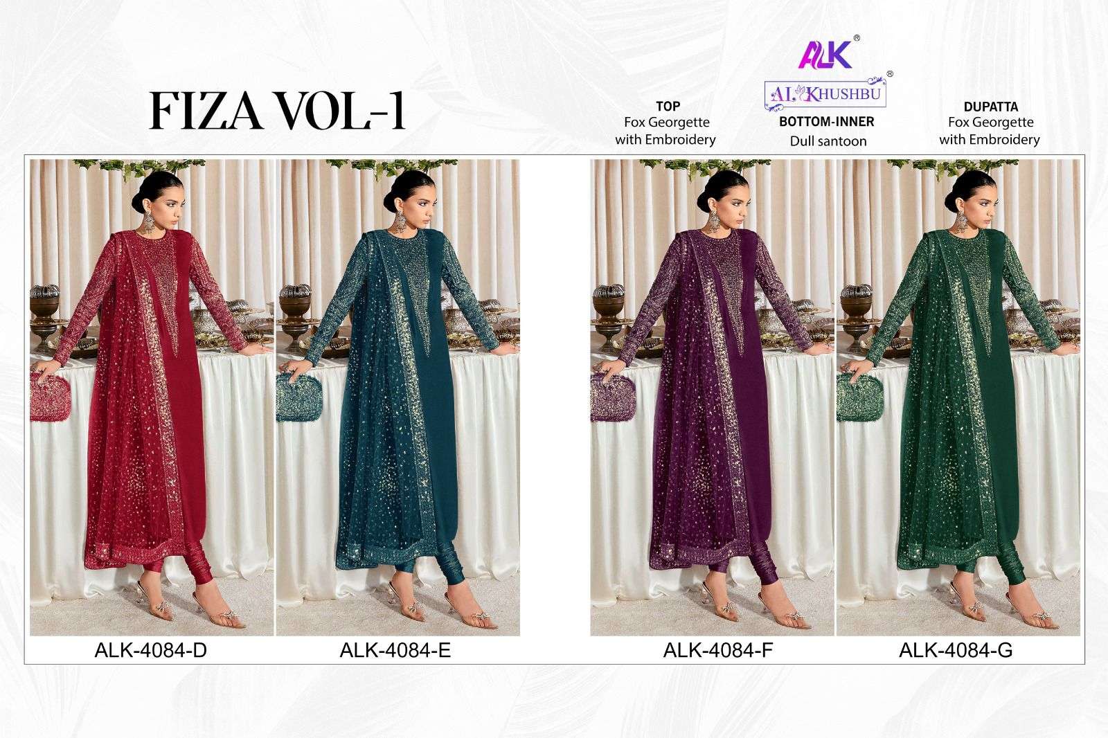 Al Khushbu Fiza Vol 1 4048 Colors Vol 2 Fancy Pakistani Dress view 9