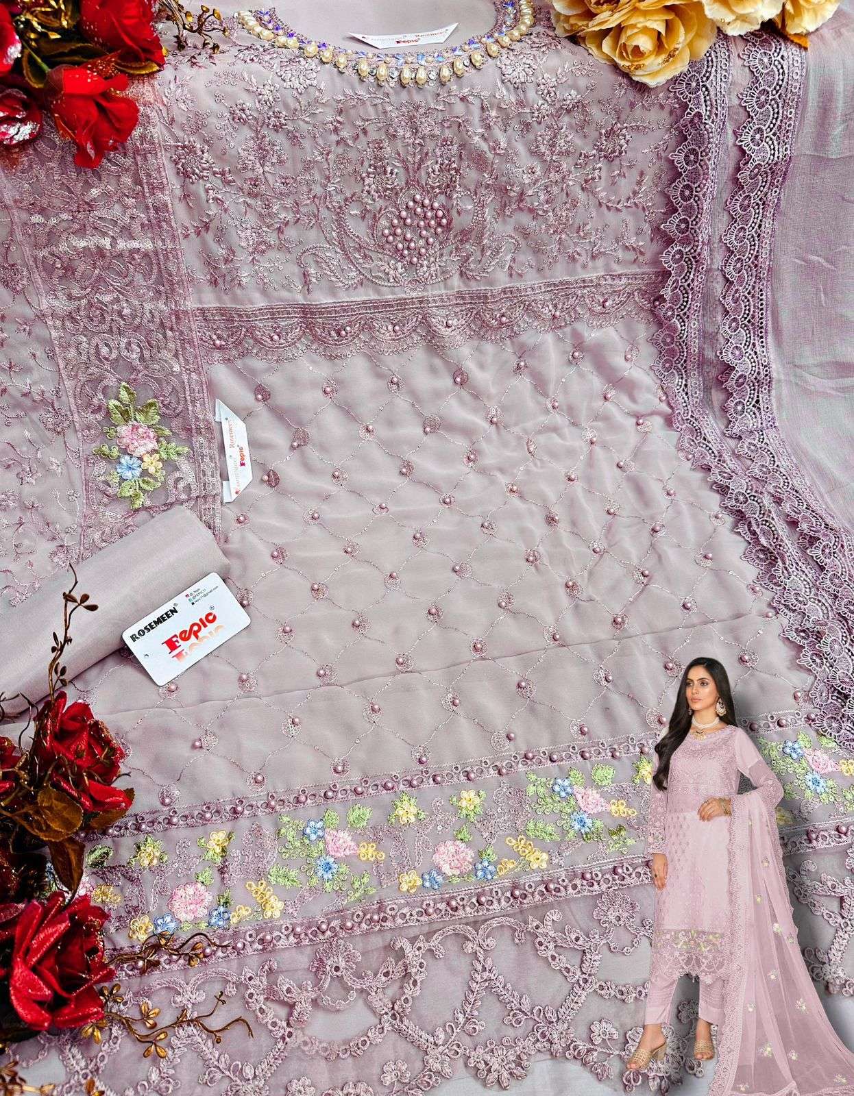 Fepic C 1510 Colors Embroidered Georgette Pakistani Suit view 2
