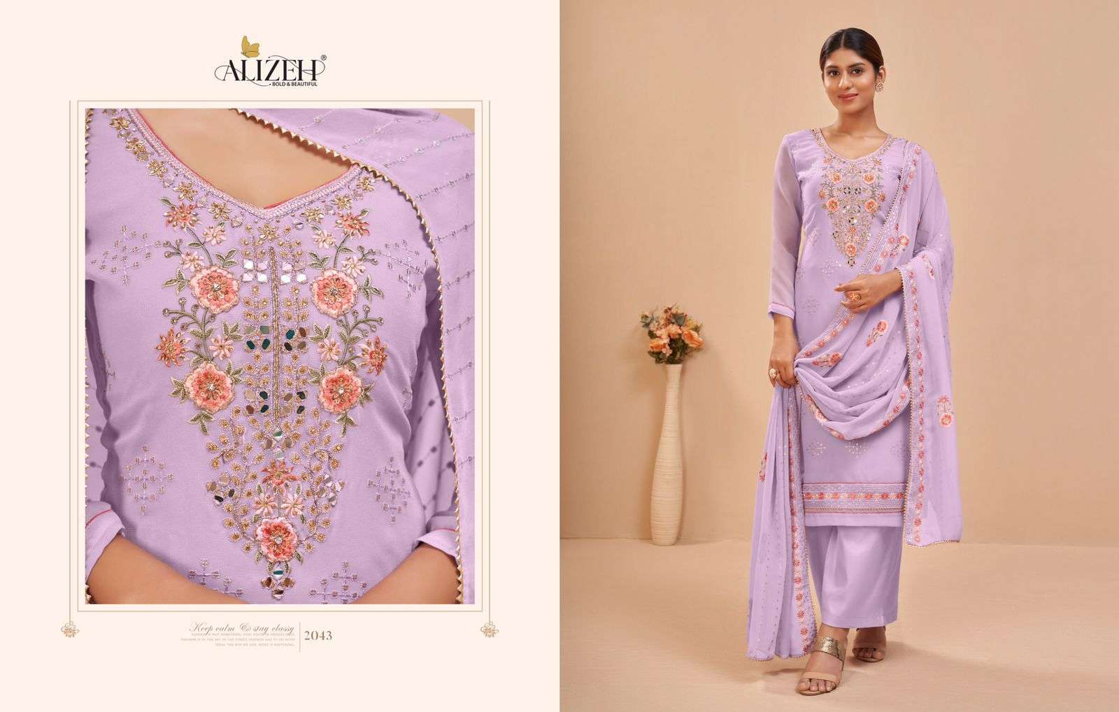 Alizeh Murad Vol 6 Party Wear Straight Suit Catalog Suppllier view 12