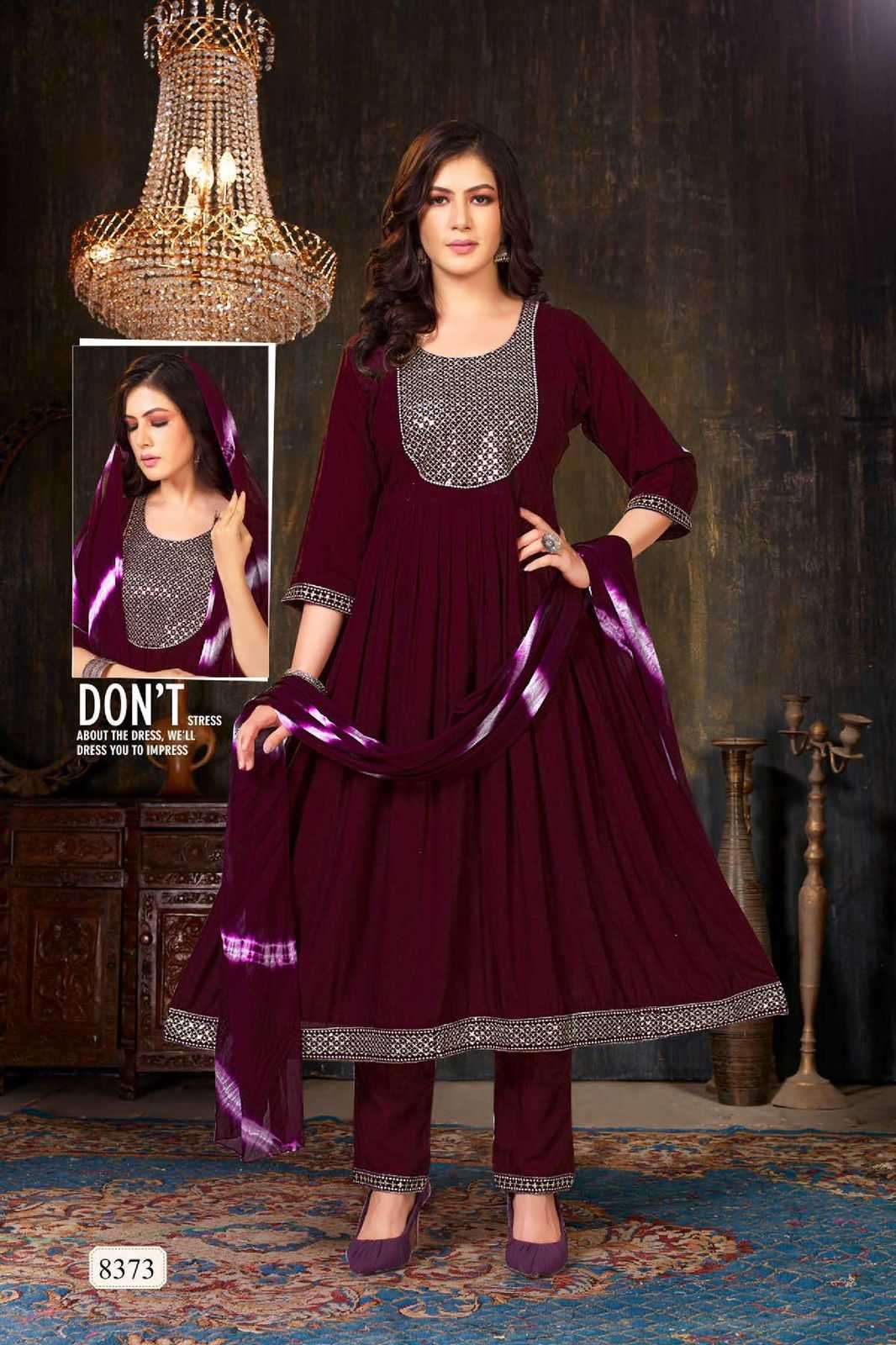 Trendy Golden Helen Heavy Rayon Style Kurti Pant & Dupatta Catalog Collection view 6