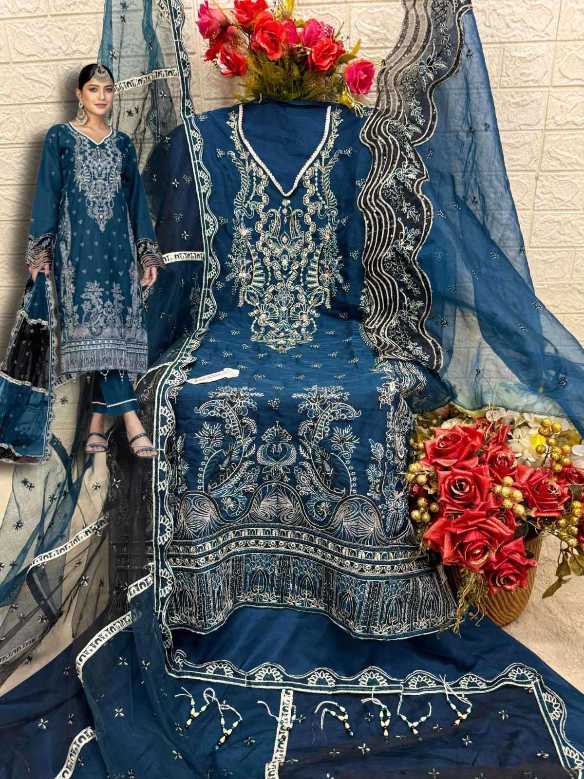 Fepic C 1803 Colors Wedding Wear Pakistani Dress Catalog Exporters view 6