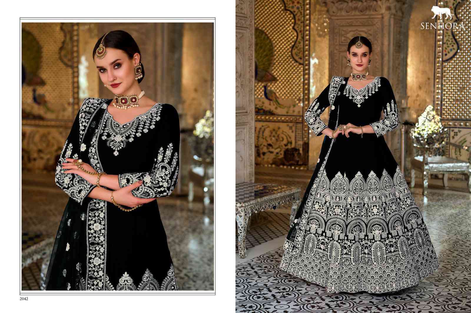 Senhora Dulhan Vol 42 Wedding Wear Designer Velvet Gown New Collection Exporter view 15