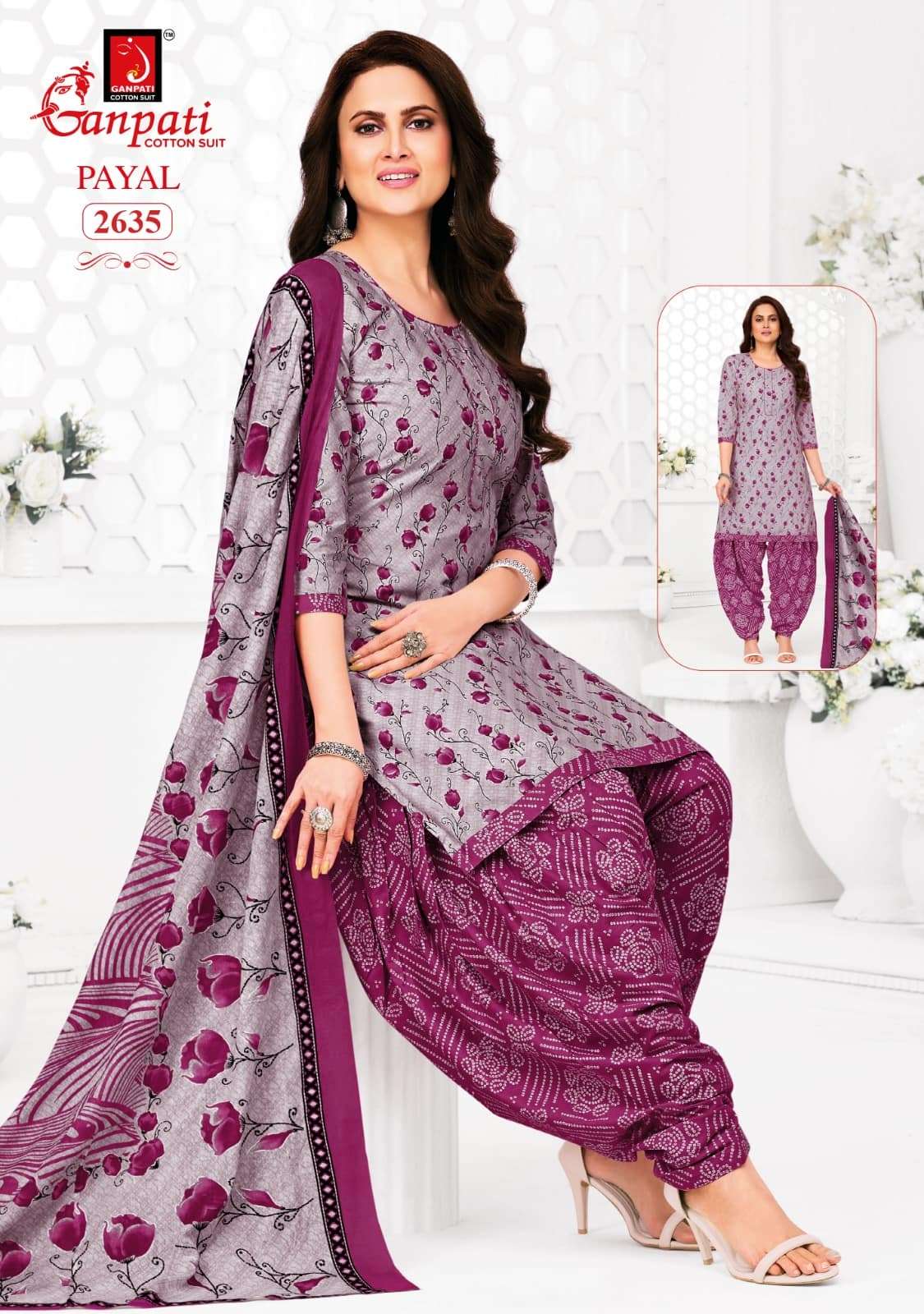 Ganpati Payal Vol 12 Pure Cotton Dress Material Catalog view 11