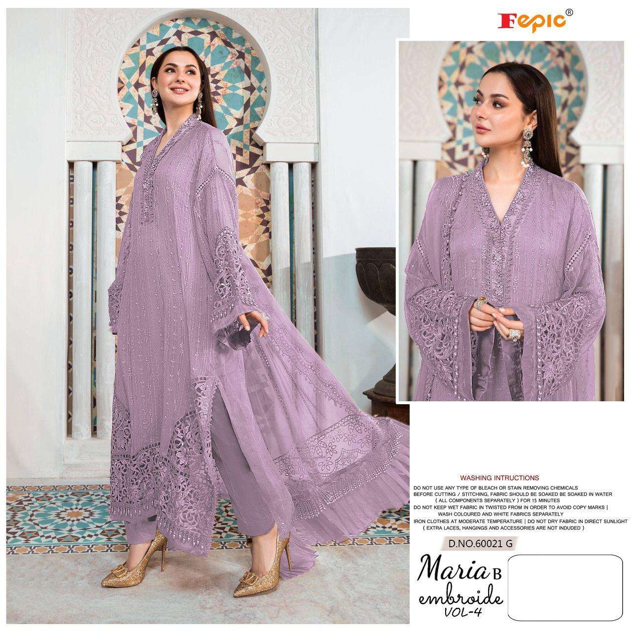 Fepic 60021 Colors Exclusive Embroidered Pakistani Suit New Designs view 3