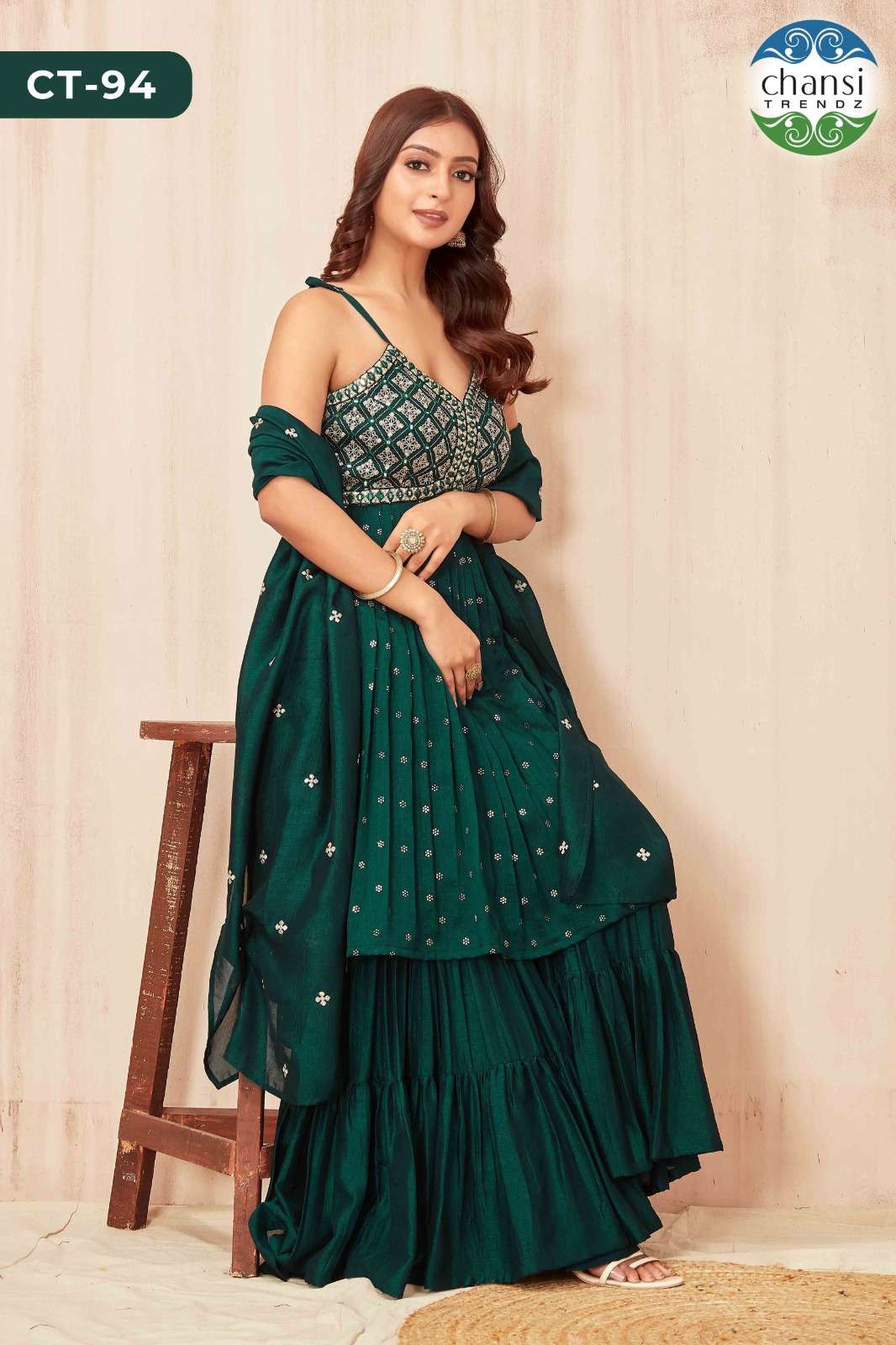 Chansi Trendz Ct 94 Designer Sharara Dress Festive Collection view 3