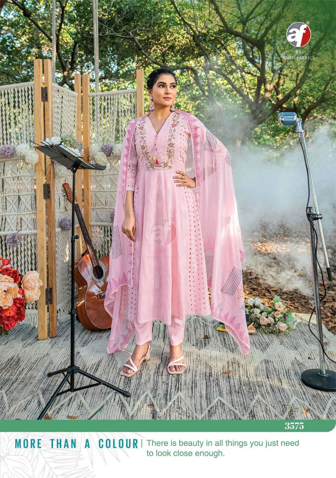 Af Stock Out Rhythm By Anju Fabrics Festive Designs Anarkali Style 3 Piece Pair Catalog view 6
