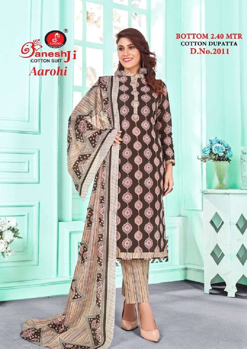 Ganeshji Aarohi Vol 2 Daily Wear Printed Heavy Cotton Dress Material view 11