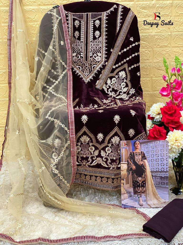 Deepsy 1842 Velvet Pakistani Suit view 2