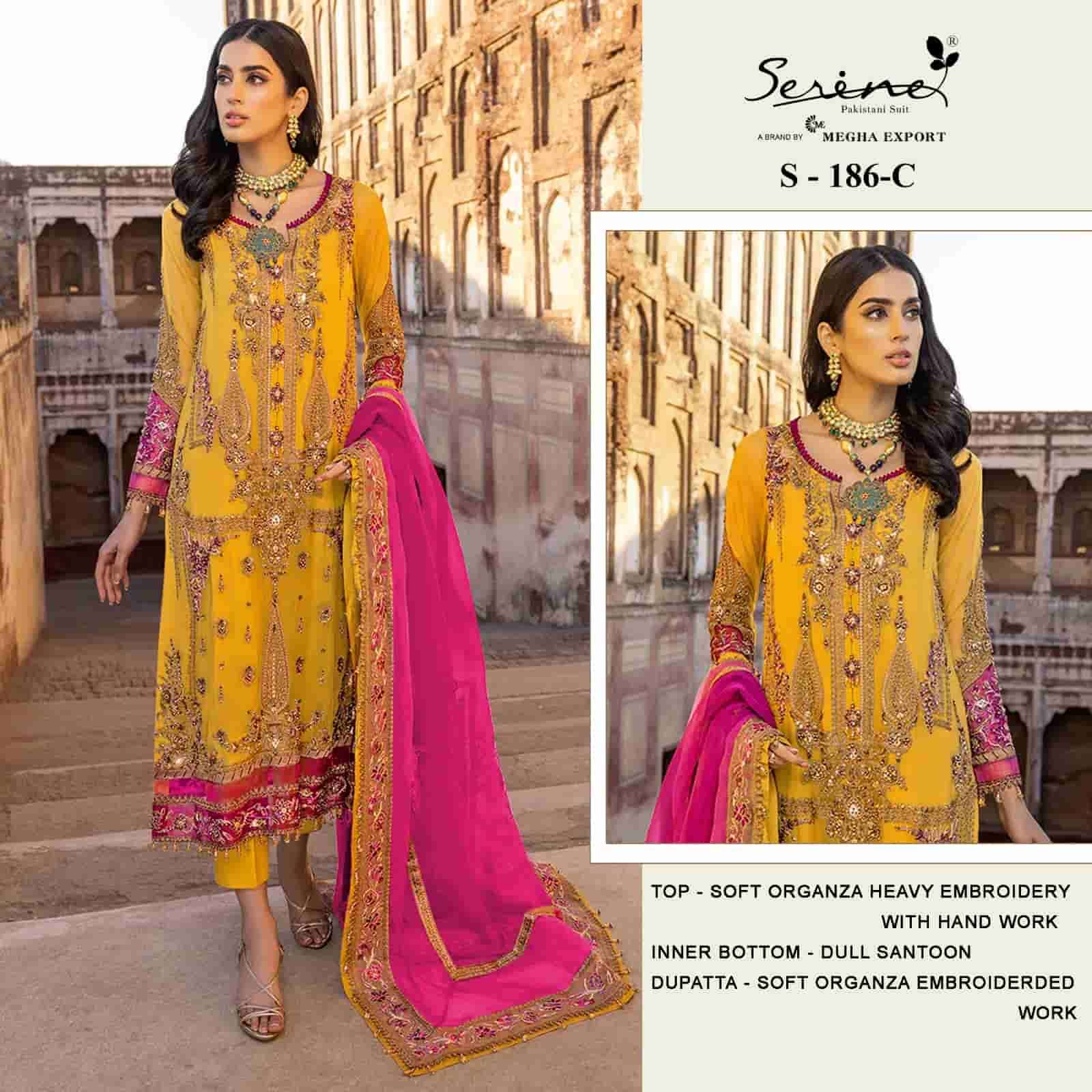 Megha Export S 186 Colors Festive Wear Style Heavy Designer Pakistani Suit Wholesalers view 2