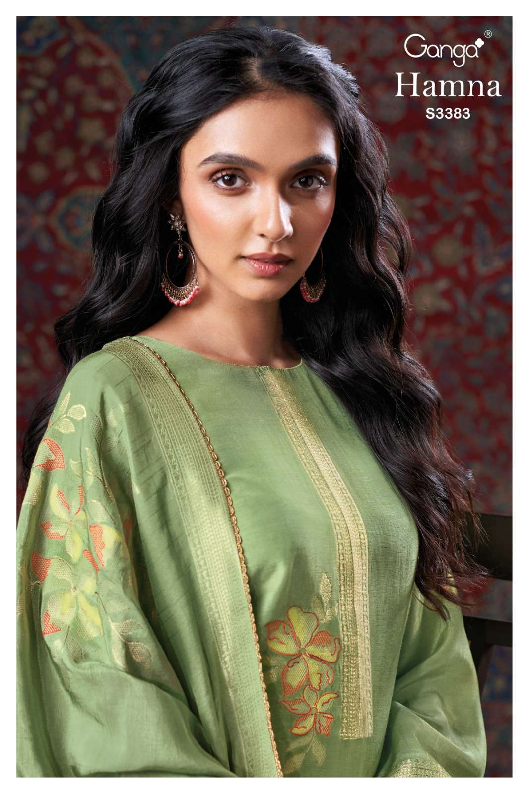 Ganga Fashion Hamna 3383 Jacquard Suit view 4