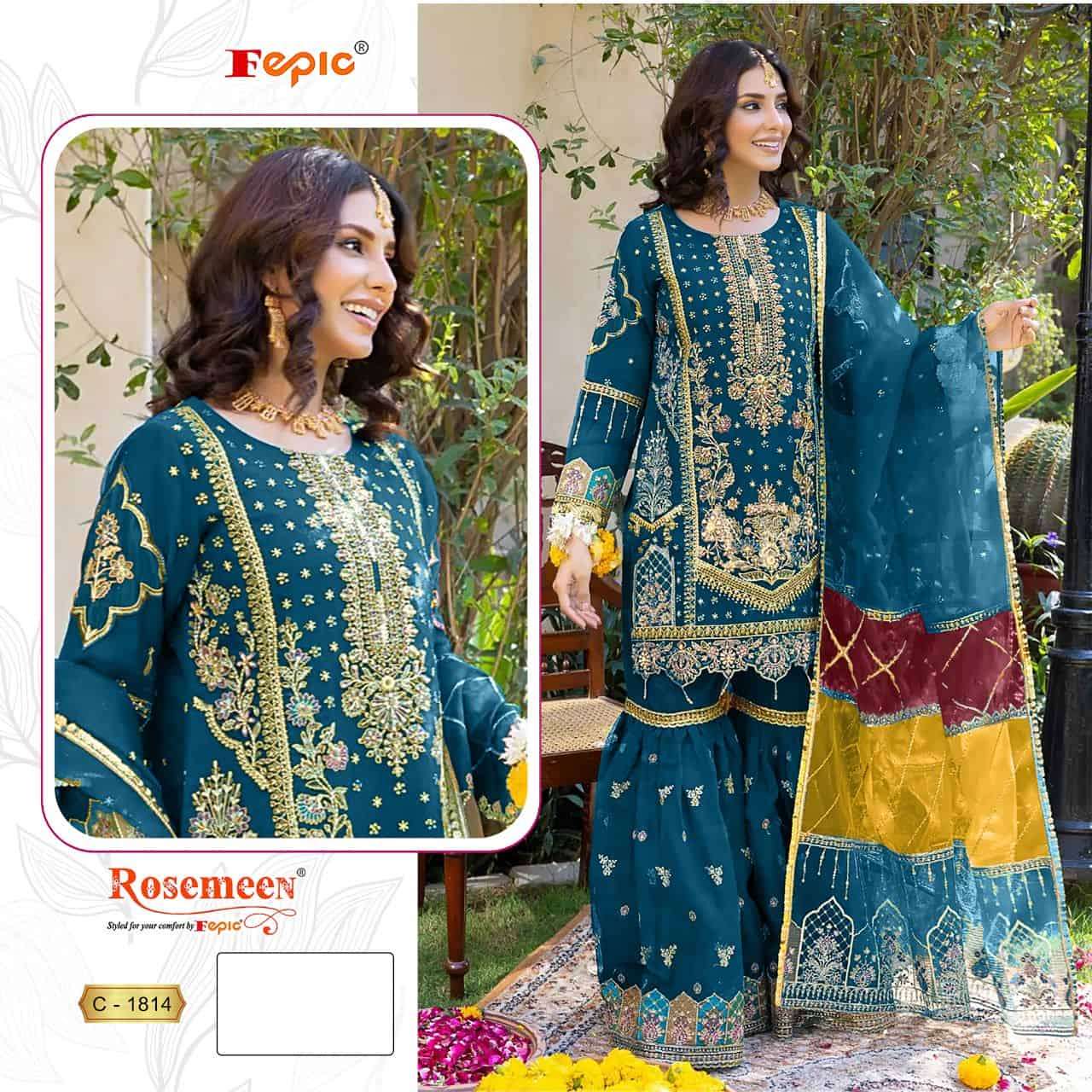 Fepic C 1814 Colors Pakistani Festive Wear Style Designer Suit Wholesalers view 3