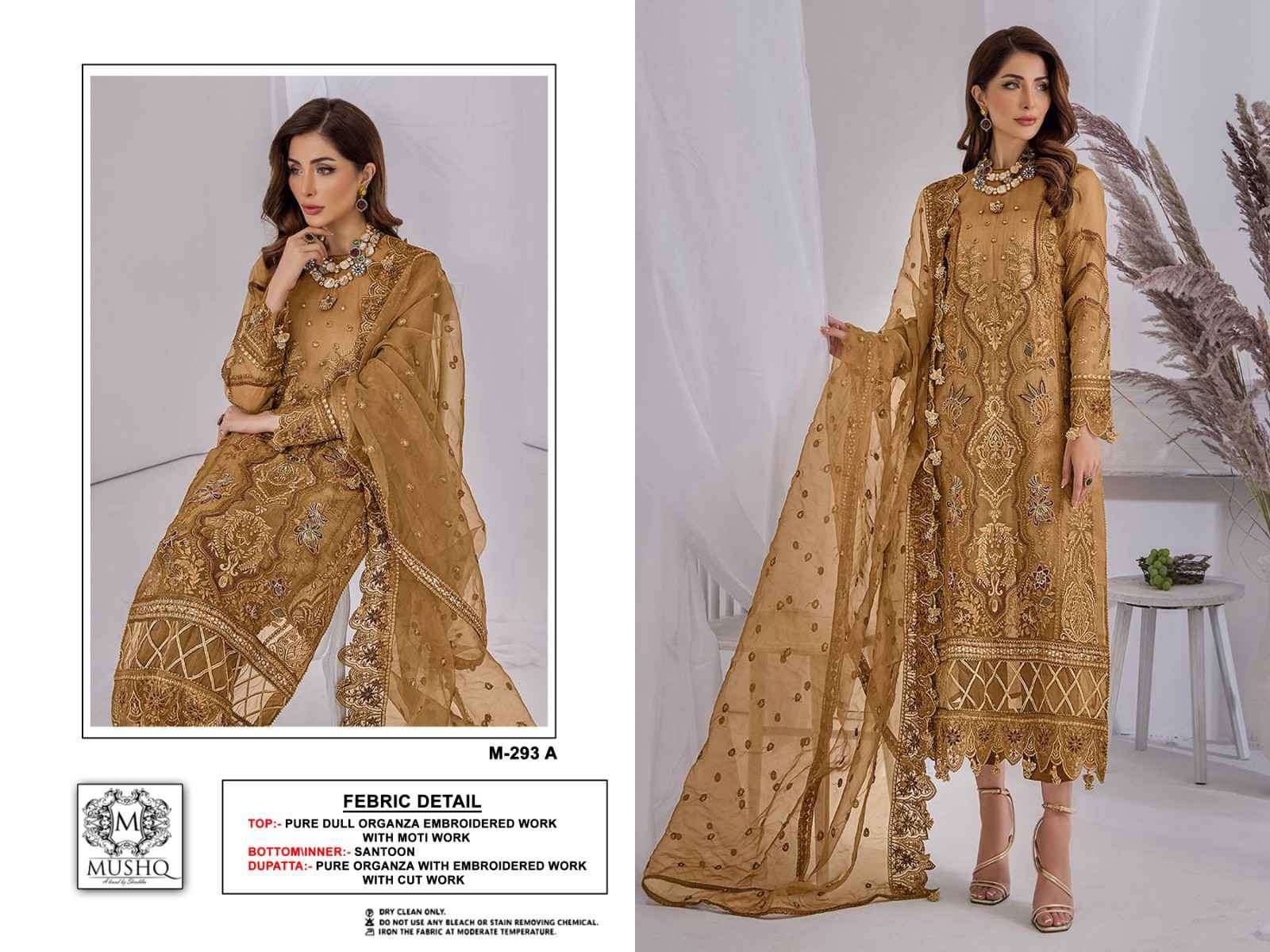 Mushq M-293 A Embroidered Organza Straight Suit
