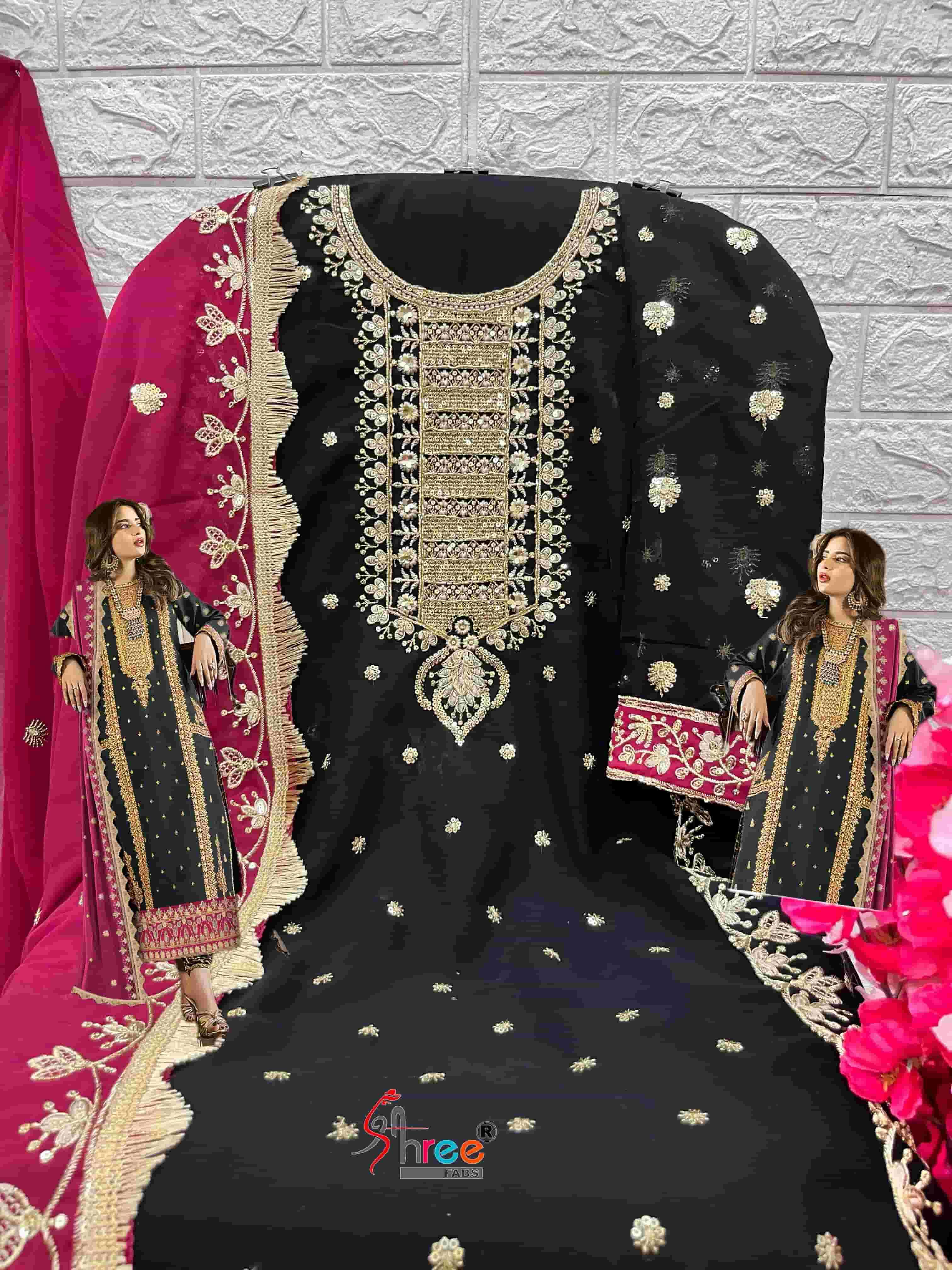 Heavy Designer Pakistani Embroidered Salwar Suit view 2