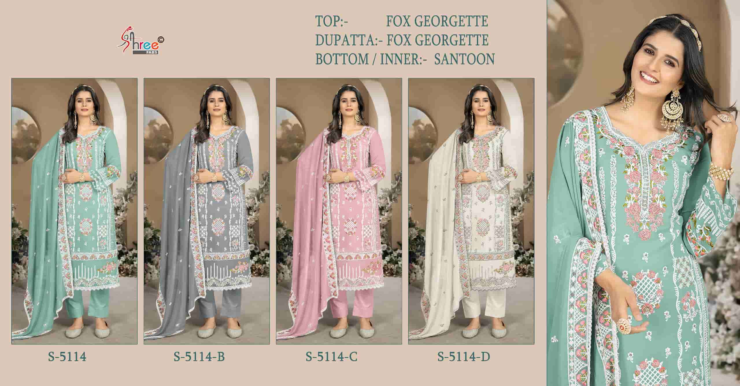 Shree Fabs S 5114 Colors Pakistani Georgette Designer Salwar Suit Wholesalers view 4
