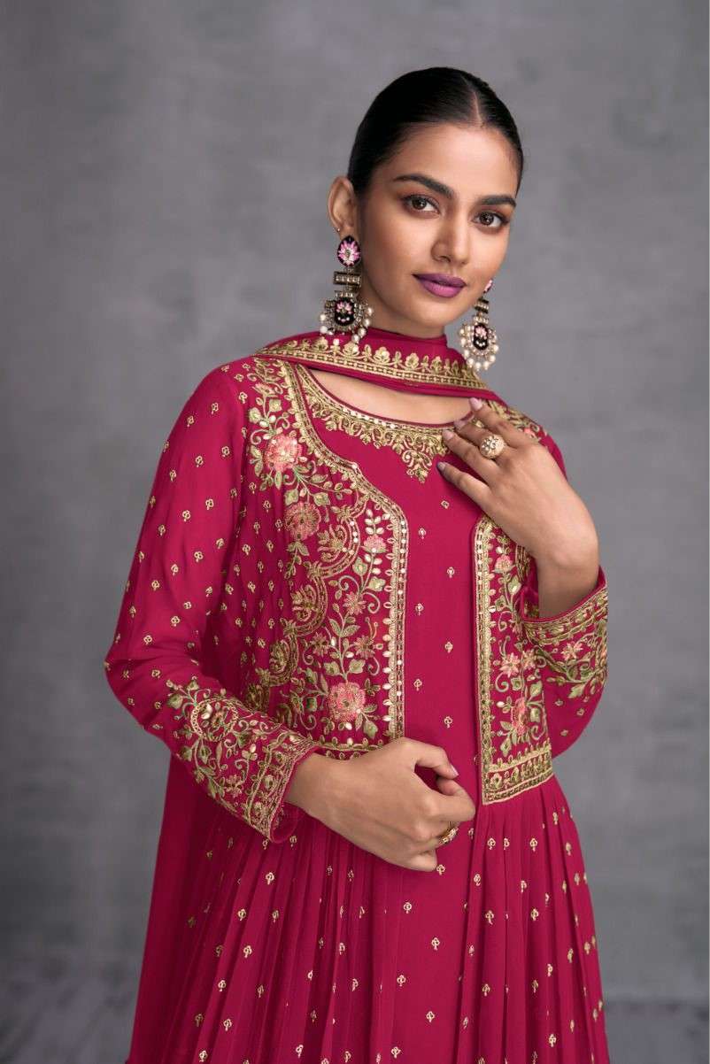 Gulkayra Zohana Georgette Shrug Style Dress view 7