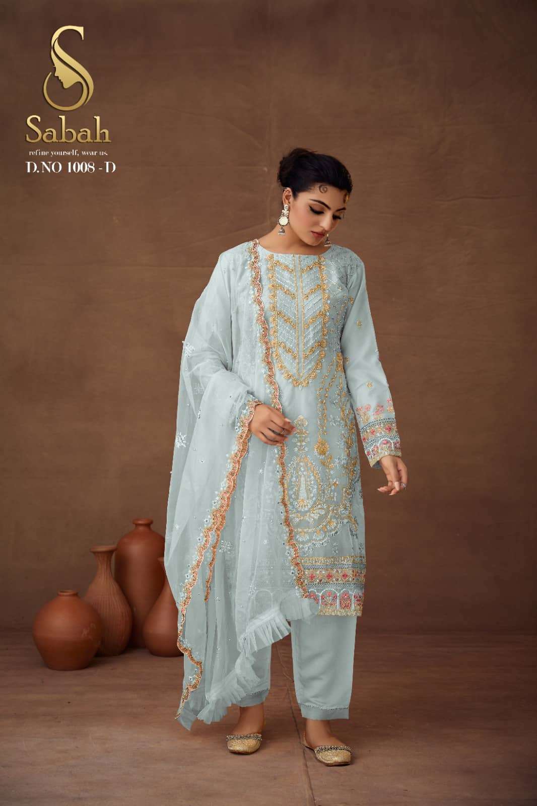 FK Fashion Hub Sabah Riya Exclusive organza readymade Suit view 10