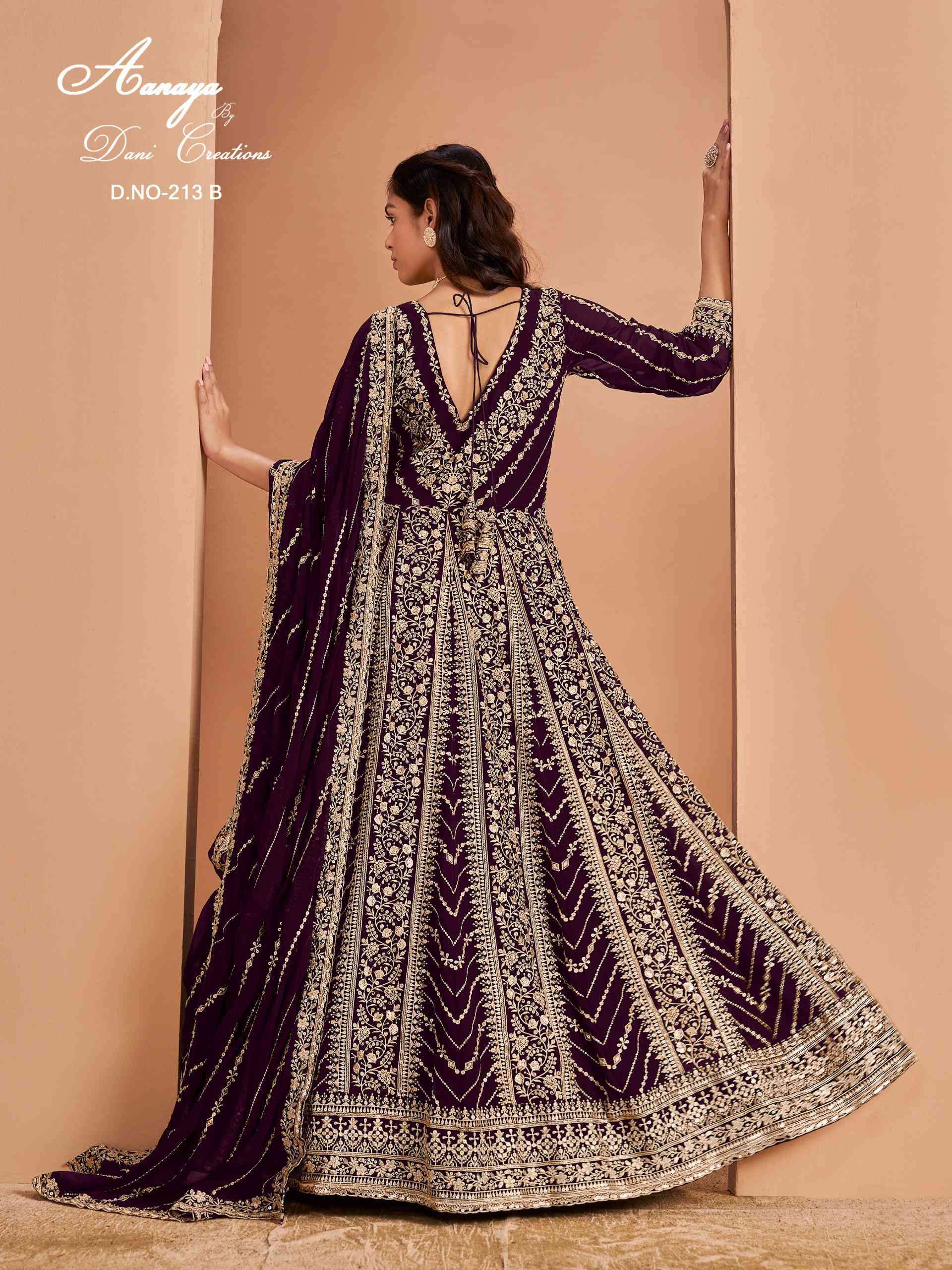 Aanaya Vol 213 Wedding Gown Type Salwar Suit Catalog Collection At view 5