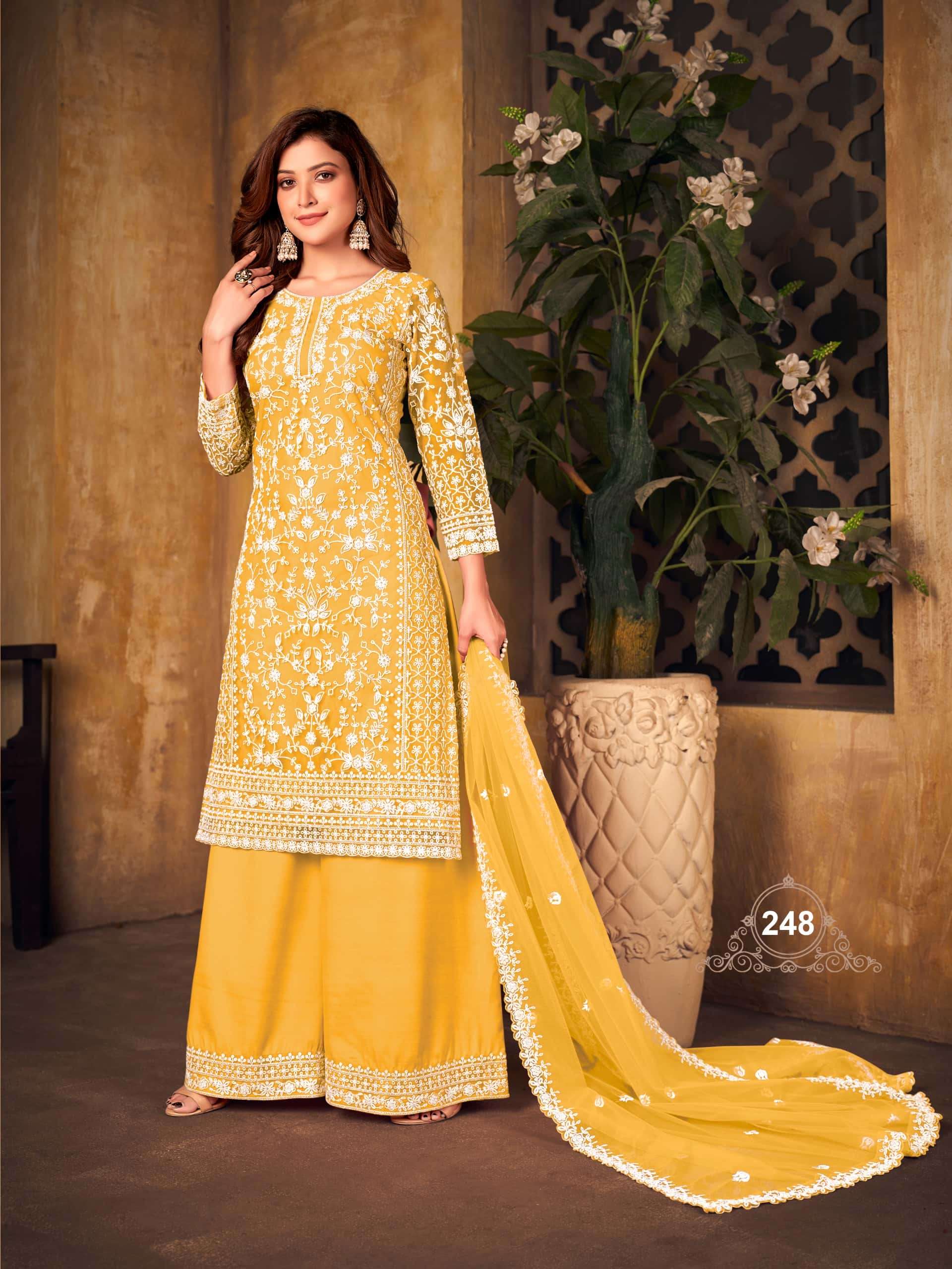 Twisha Vaani Vol 24 241to 248 Premium Partywear Palazzo Suit Catalog view 5