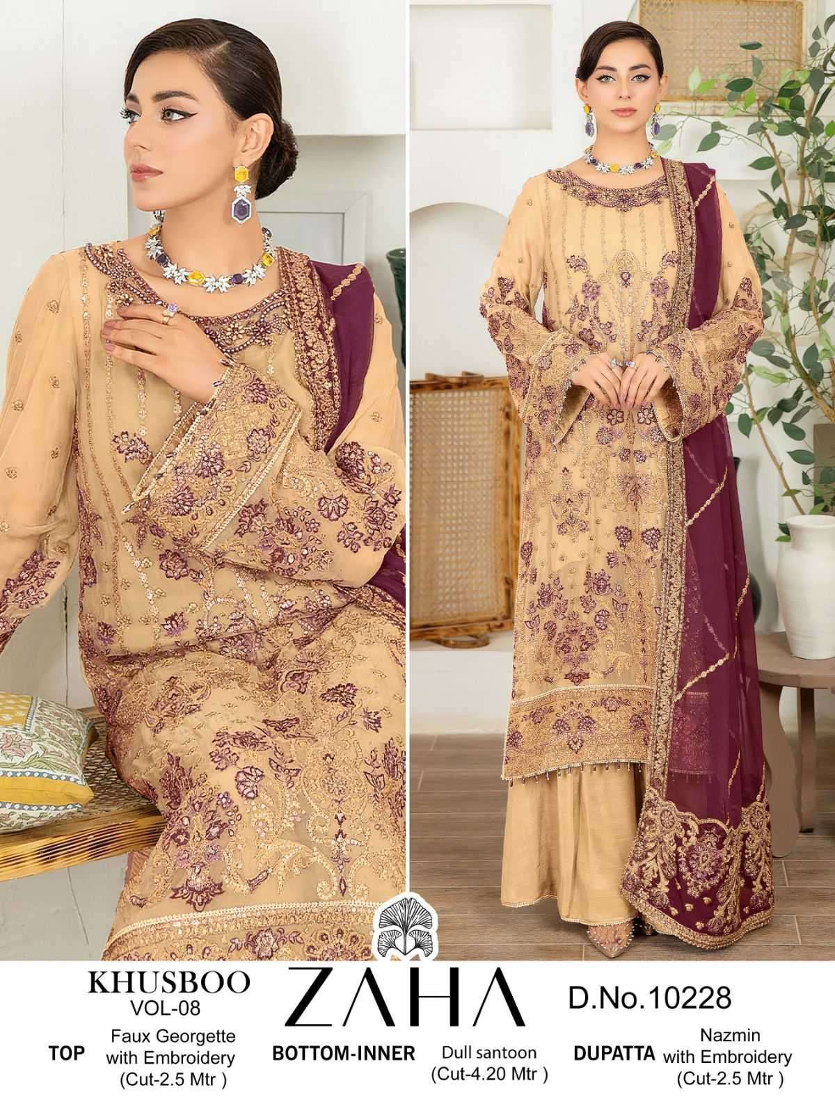 Zaha Khushbu Vol 8 Wedding Wear Designer Pakistani Dress Online view 8