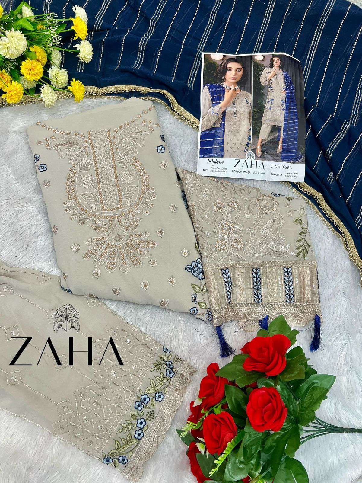 Zaha Mylene Vol 1 10267 To 10269 Designer Pakistani Georgette Suit view 11
