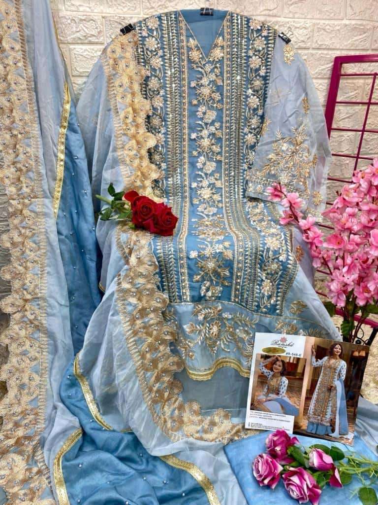 Ramsha R 548 Colors Party Wear Style Designer New Pakistani Suit Wholasaler view 4