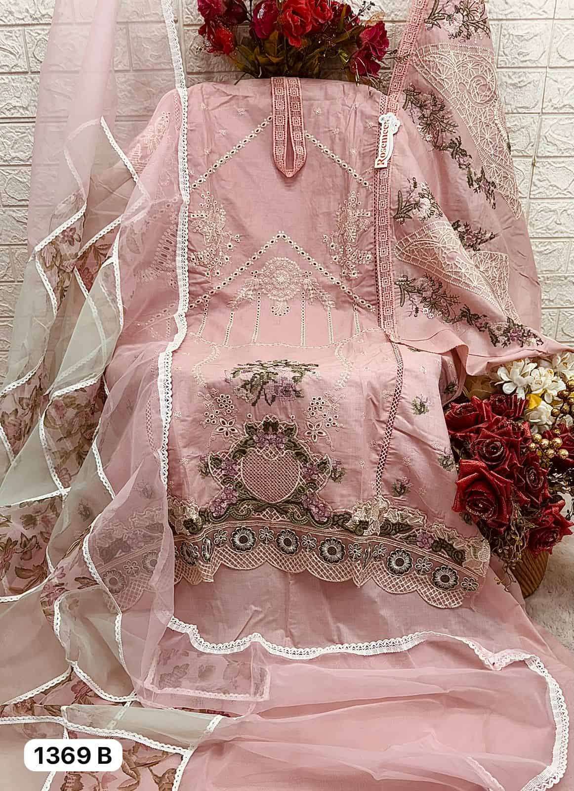 Fepic C 1369 Colors Unstitched Cotton Embroidered Dress Series view 7