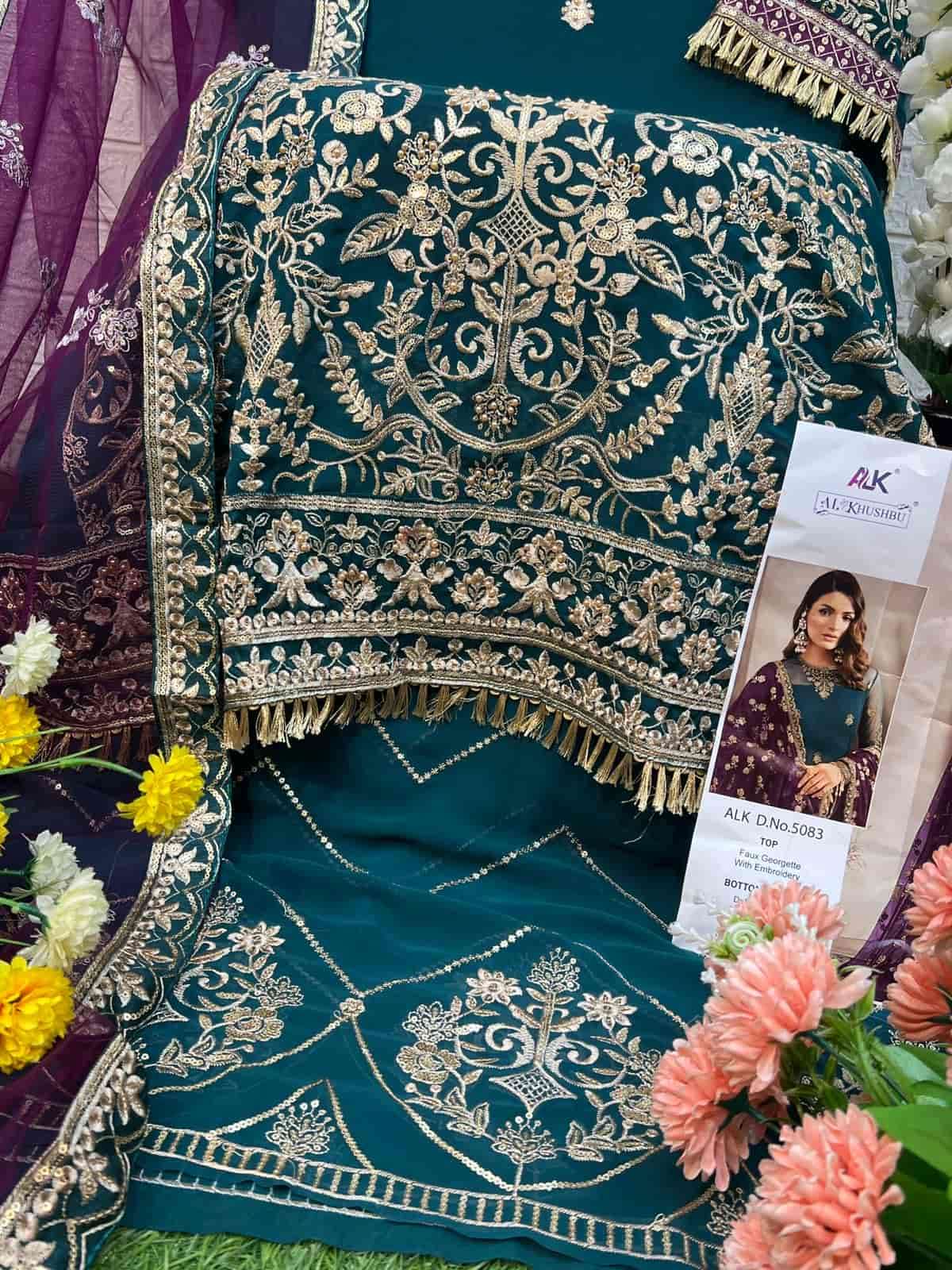 Al Khushbu 5083 Georgette Embroidered Suit view 2