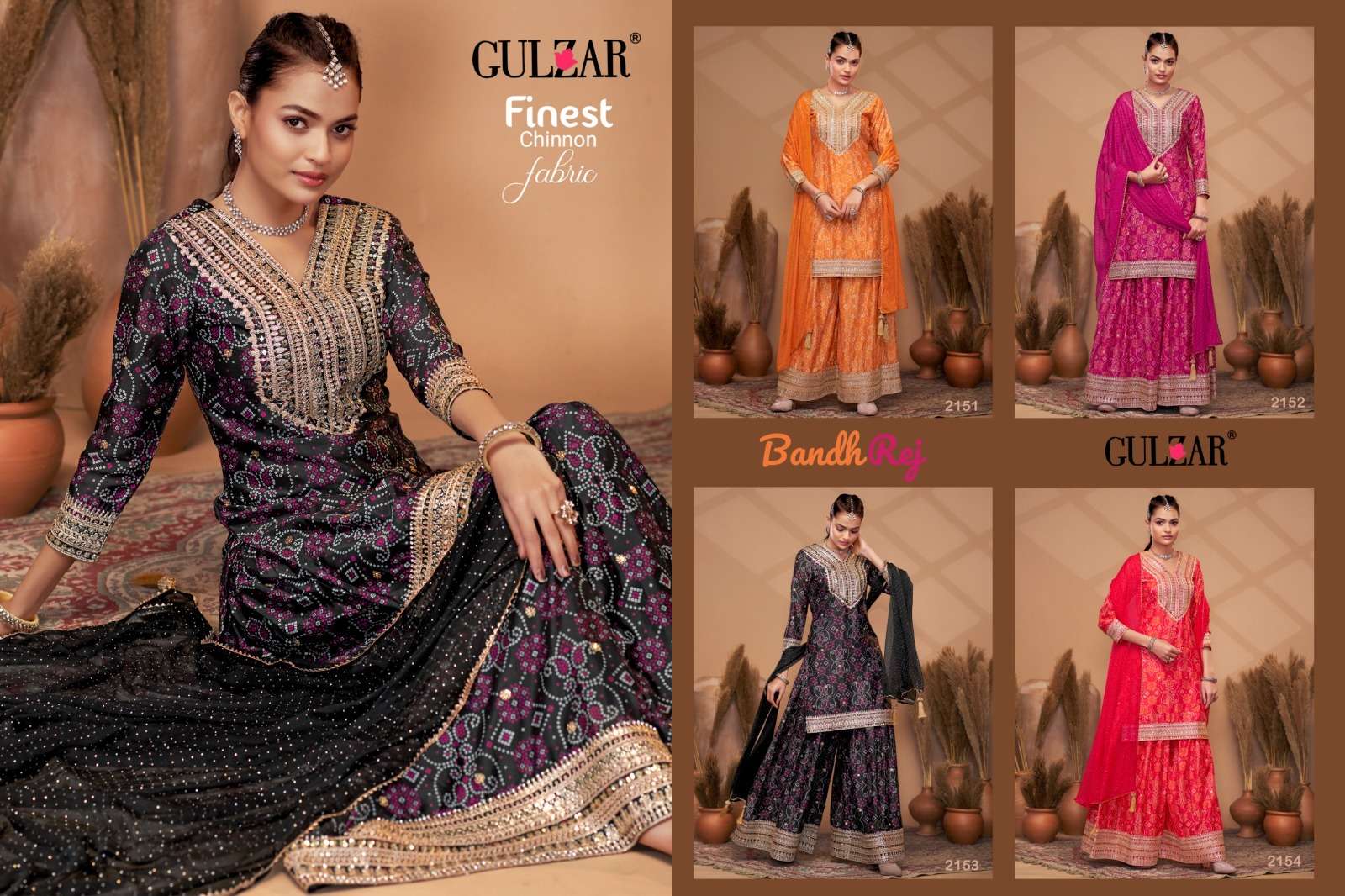 Gulzal Bandhrej 2151 To 2154 Series Salwar Suit Collection At Price view 15