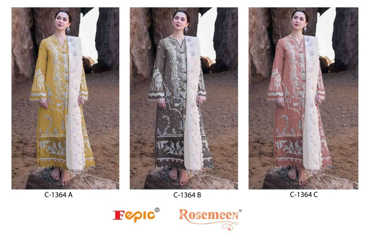 Fepic C 1364 Colors Luxurious Cotton Pakistani Salwar Suit Selection view 3