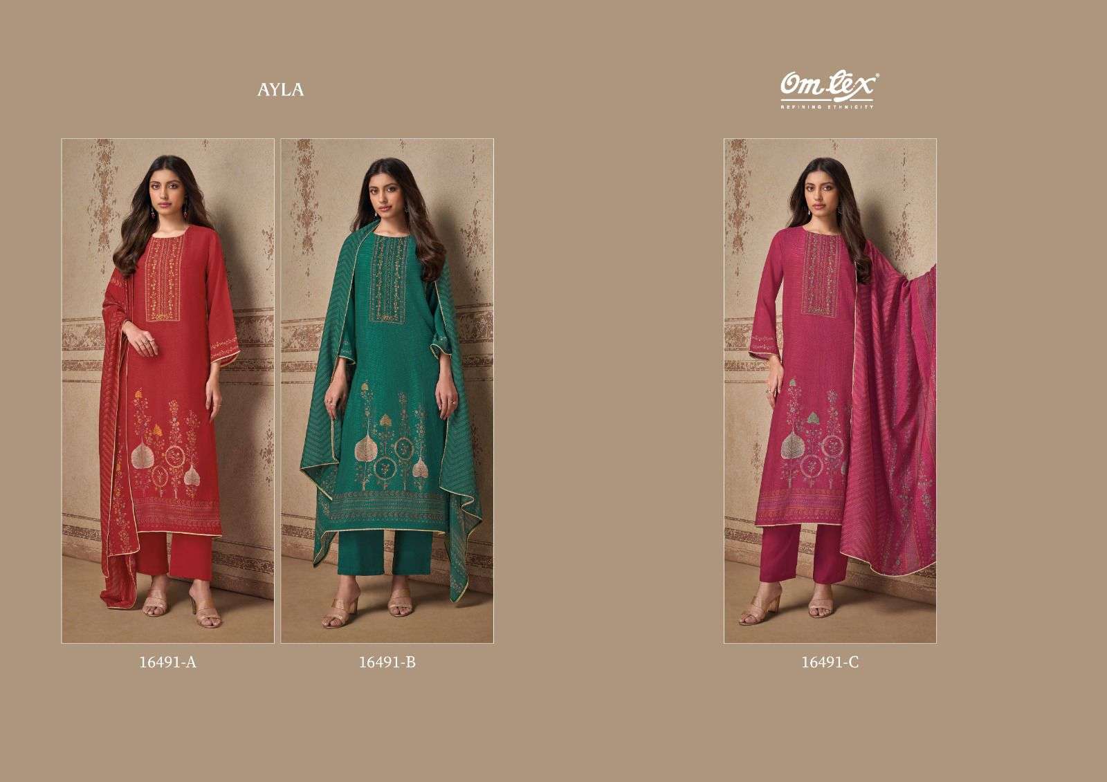 Omtex Ayla Fancy Silk Premium Ladies Dress view 3