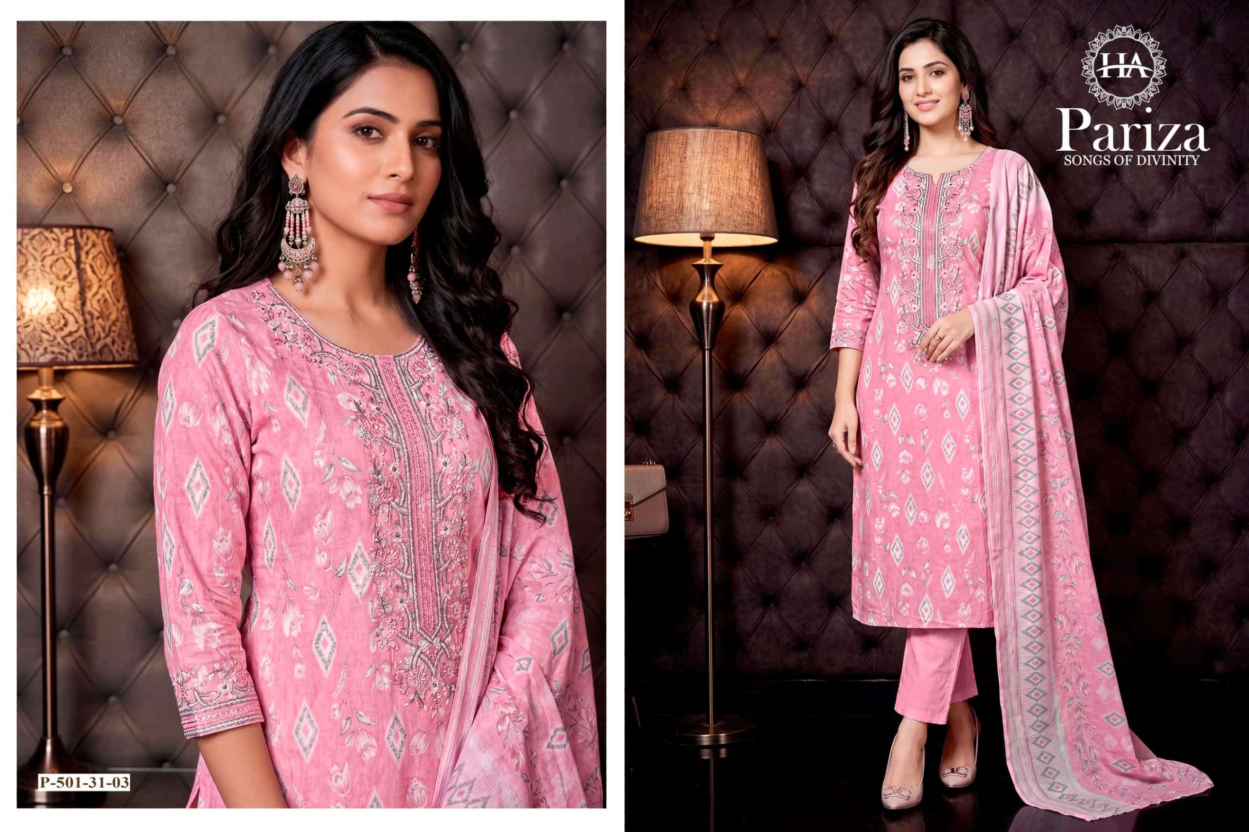 Harshit Pariza Unstitch Cotton Ladies Dess view 2