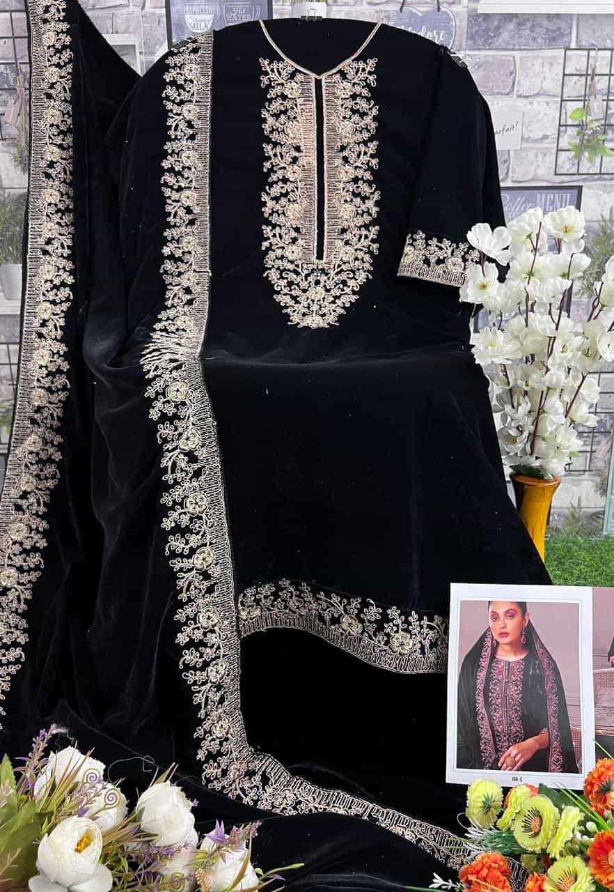 Deepsy 106 Colors Pakistani Festive Wear Style Velvet Salwar Suit Wholesalers view 6