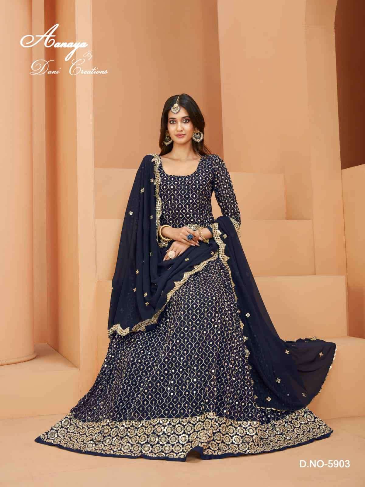 Aanaya Vol 159 Fancy Work Wedding Collection Anarkali Gown New Arrivals view 5
