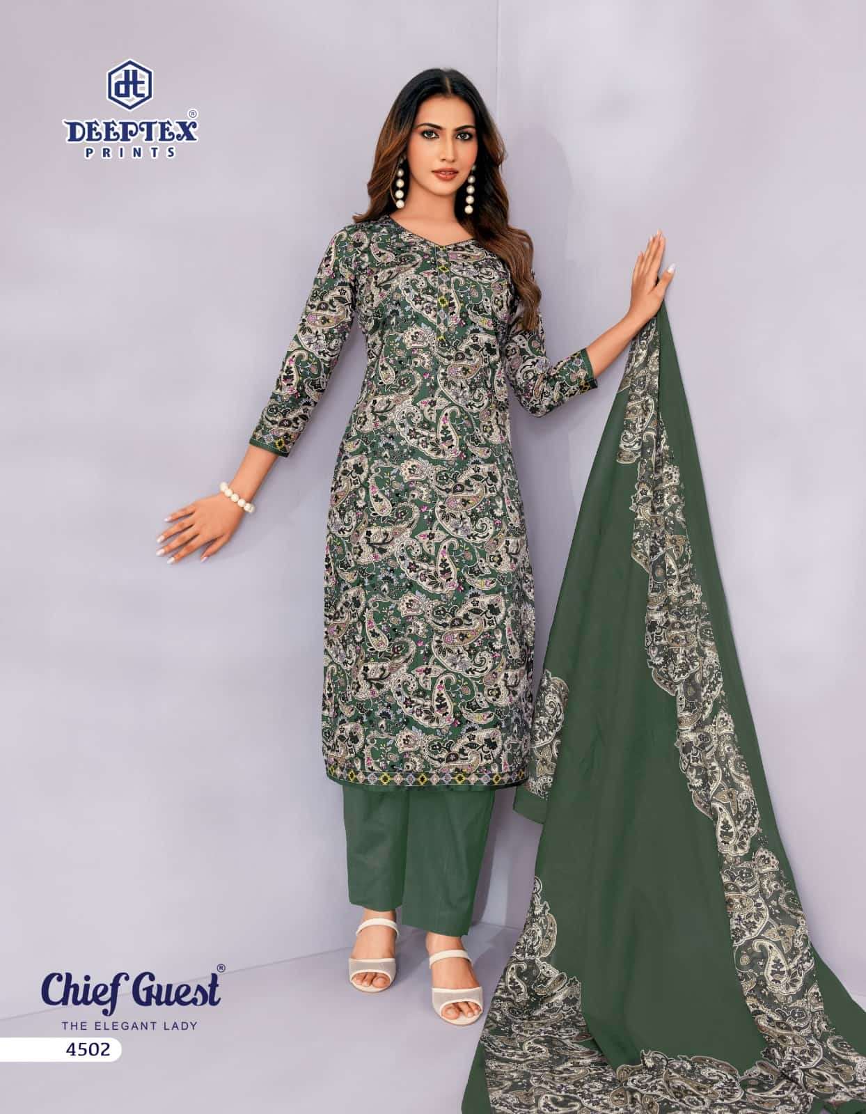 Deeptex Chief Guest Vol 45 Unstitch Cotton Salwar Suit view 12