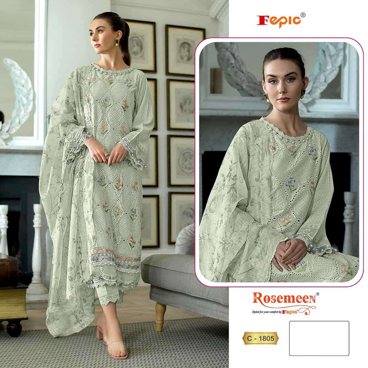 Fepic Rosemeen Pure Cotton Pakistani Salwar Suit