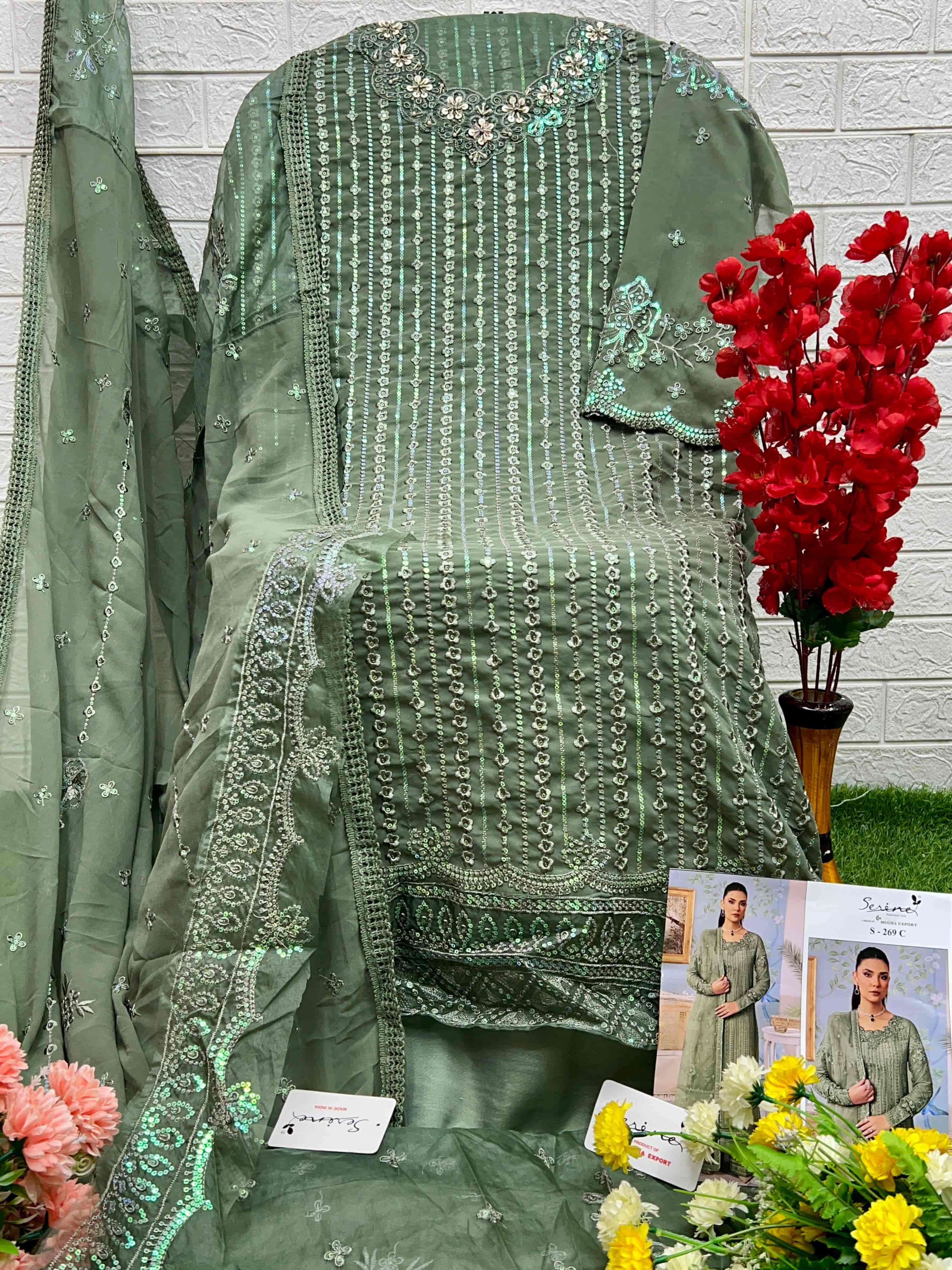 Serine S 269 C Pakistani Georgette Embroidered Salwar Kameez Collection view 2
