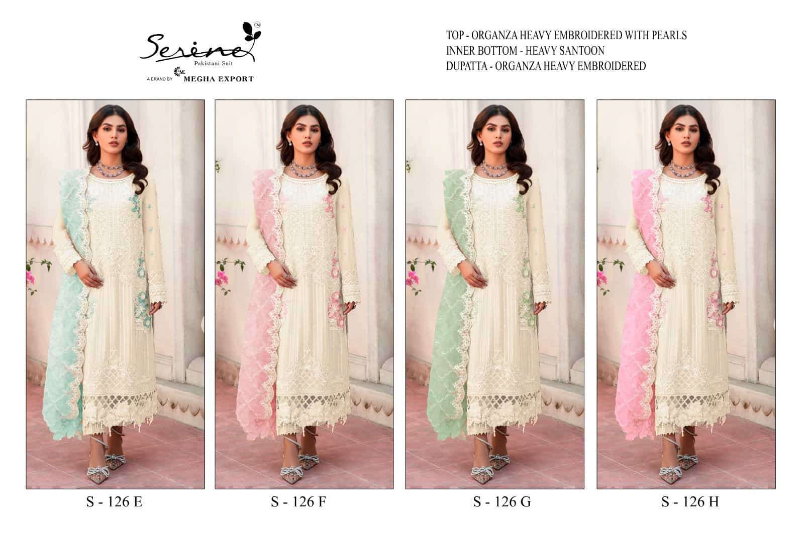 Megha Export S 126 Colors Pakistani Fancy Designer Style Party Wear Collection view 4