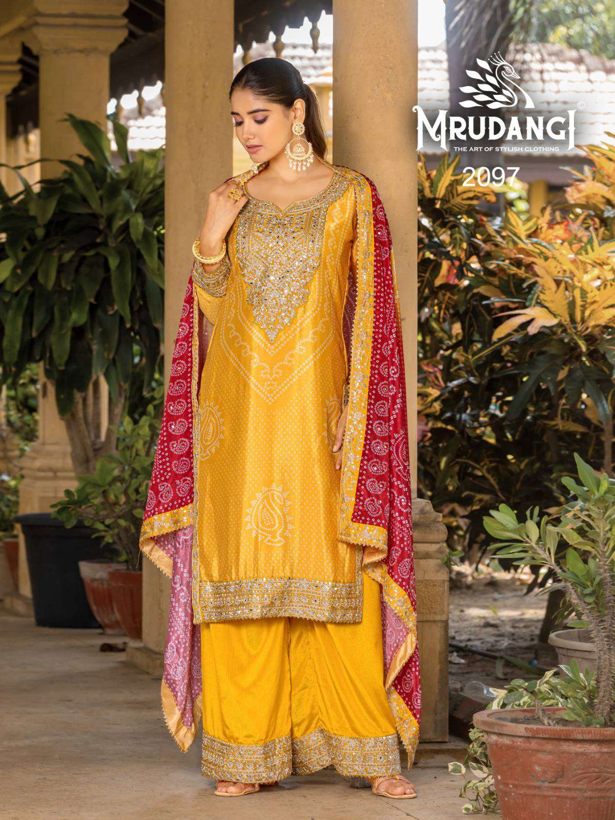Mrudangi Ishani 2097 To 2101 Festive Waer Palazzo Suit view 11