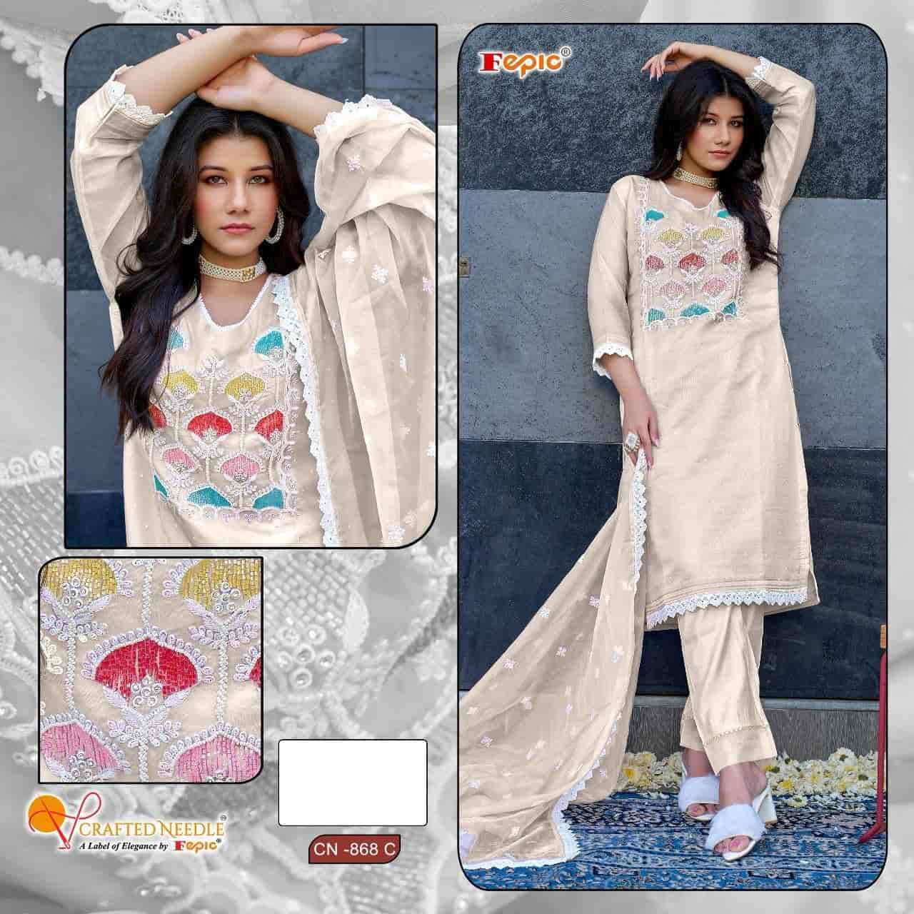 Crafted Needle CN 868 By Fepic Fancy Designer Style Pakistani Readymade Collection view 4