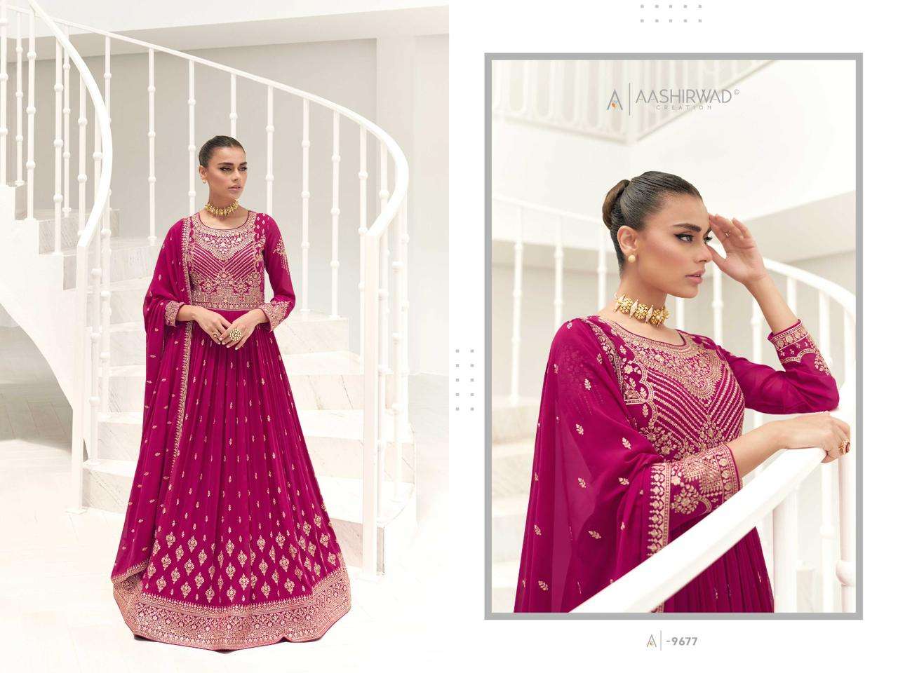 Aashirwad Gulkand taara Exclusive Ready to Wear Anarkali Suit Collection view 9