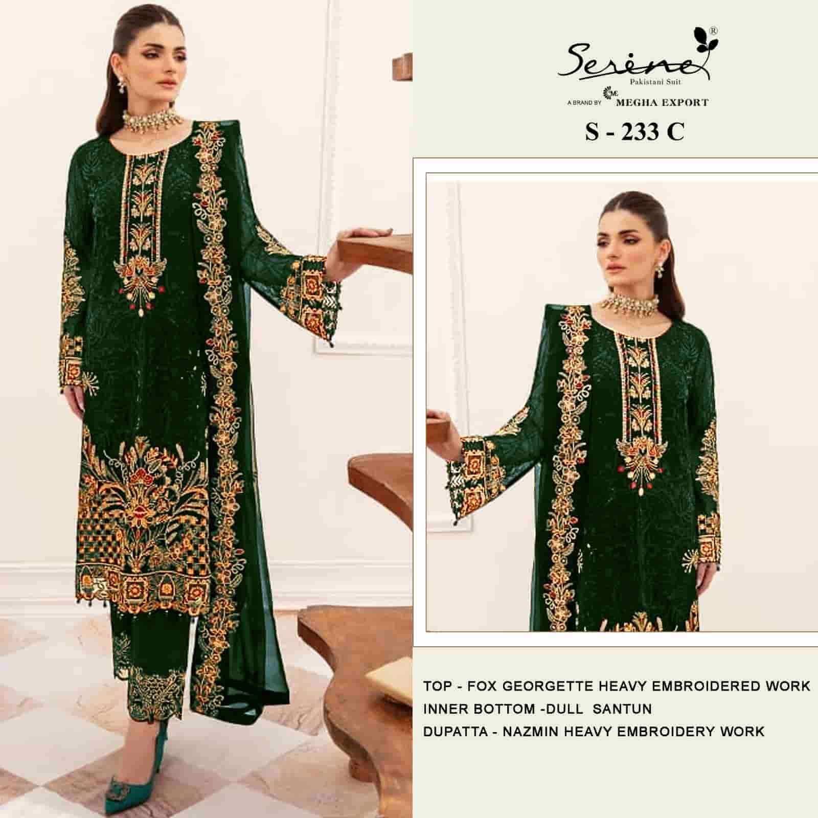 Megha Exports S 233 Colors Fancy Latest Designer Georgette Embroidered Suit Exporters view 2