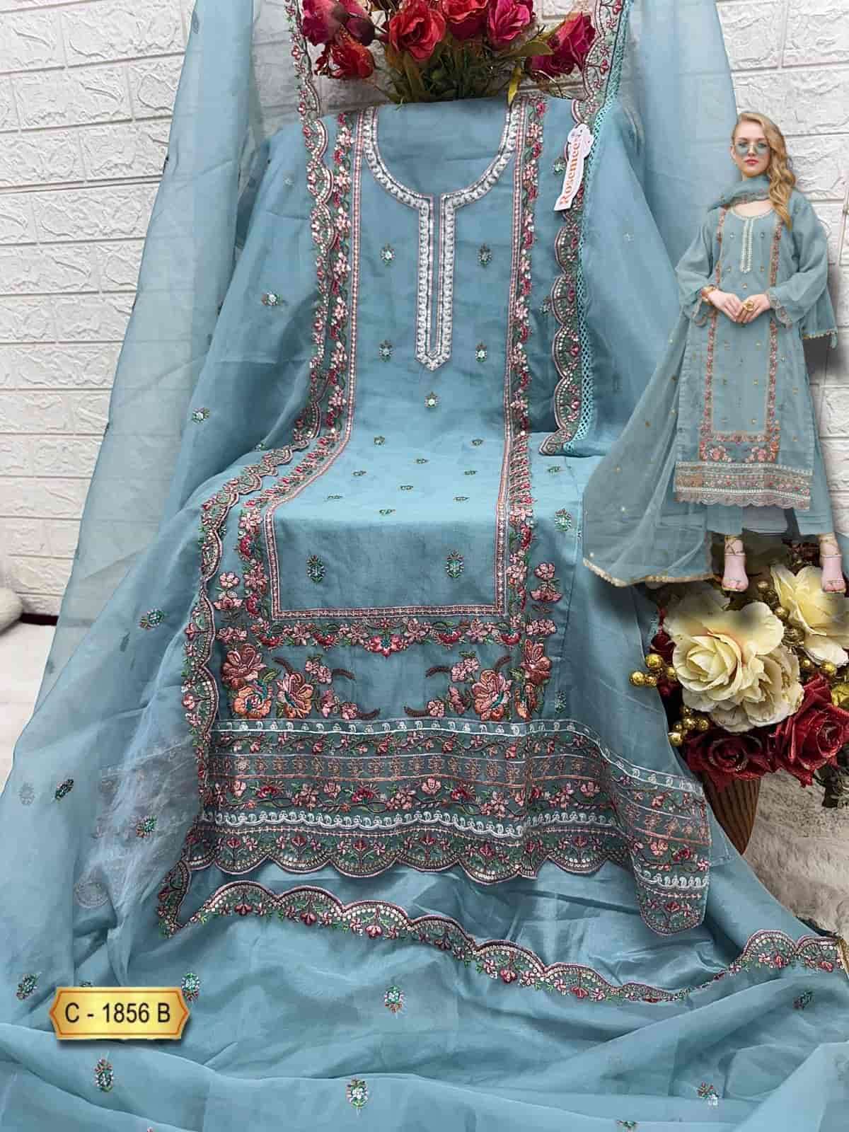 Fepic C 1856 B Organza Embroidered Designer Pakistani Dress Ensemble view 2