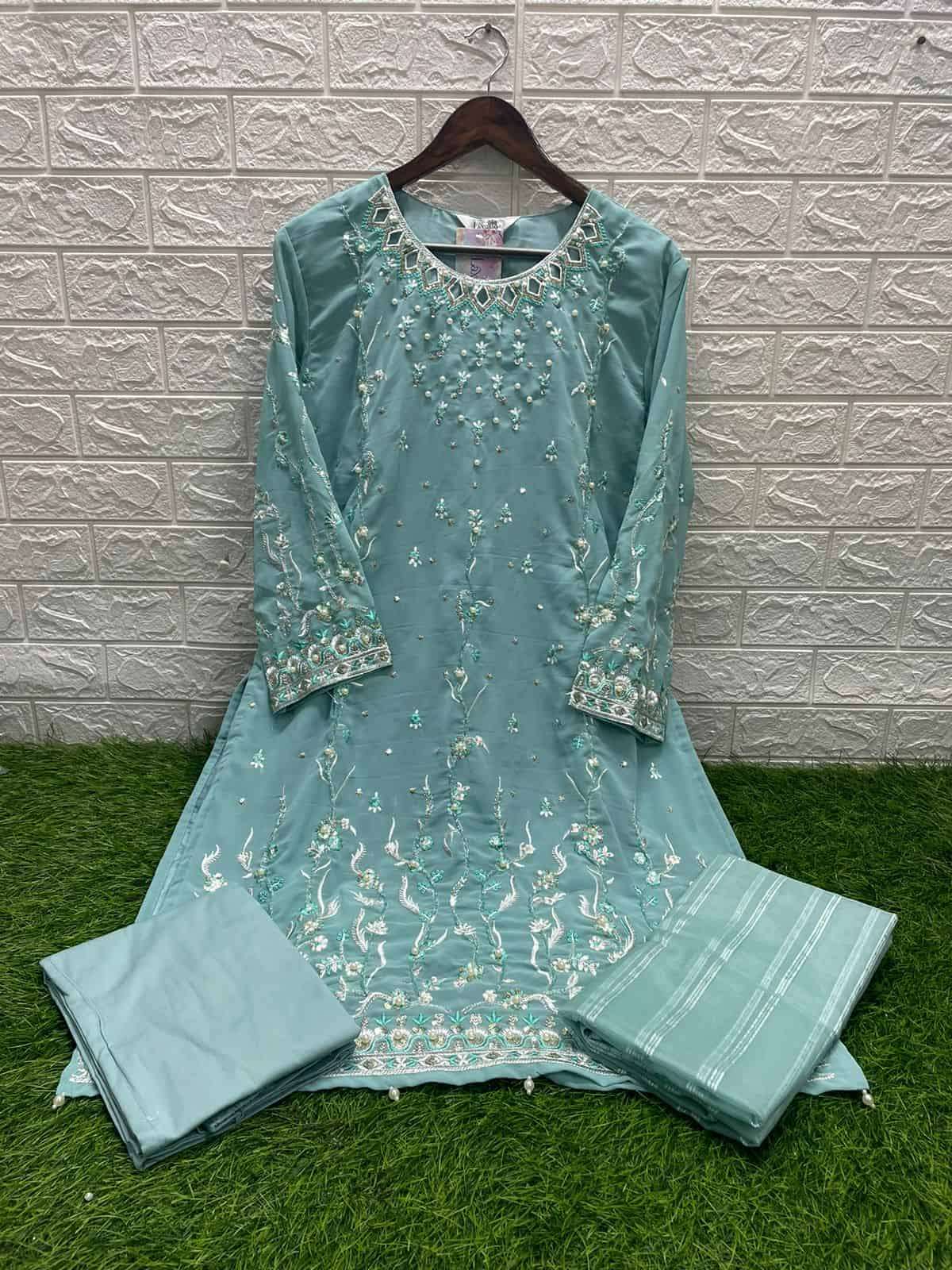 Laxuria Trends 1328 Fancy Designer Style Pakistani Readymade Georgette Suit Exporter view 4